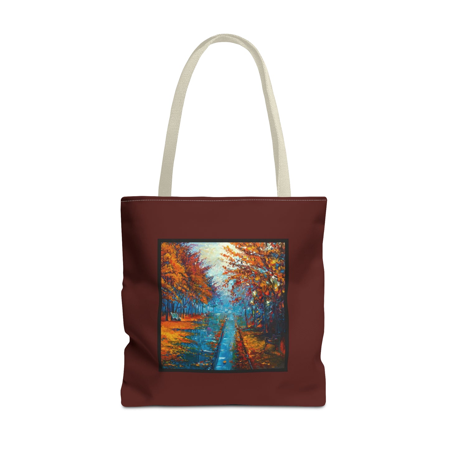 Tote Bag:  large-18x18;  "Year of Art" [Fall Path, Smal Panel]