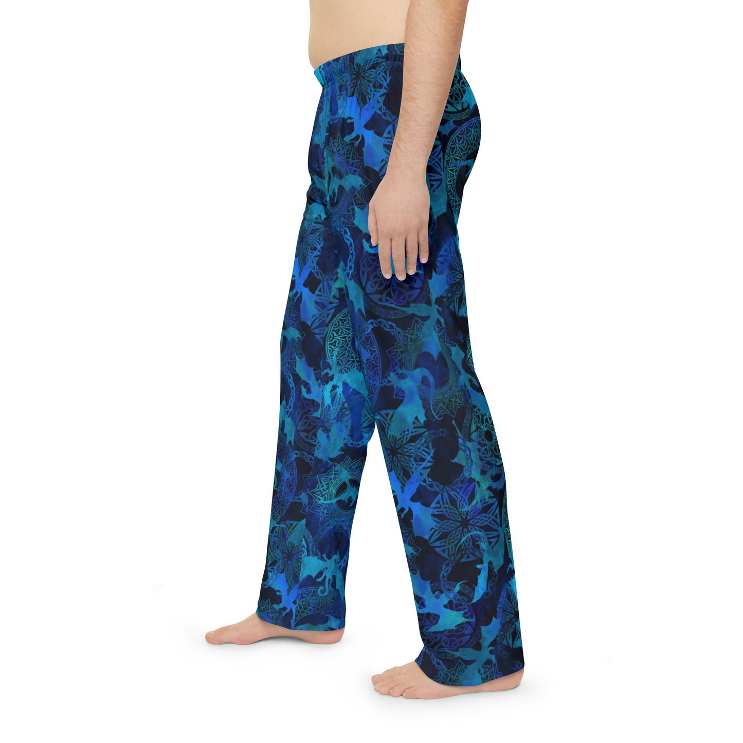 Blue Ocean Skull Print Pajama Pants