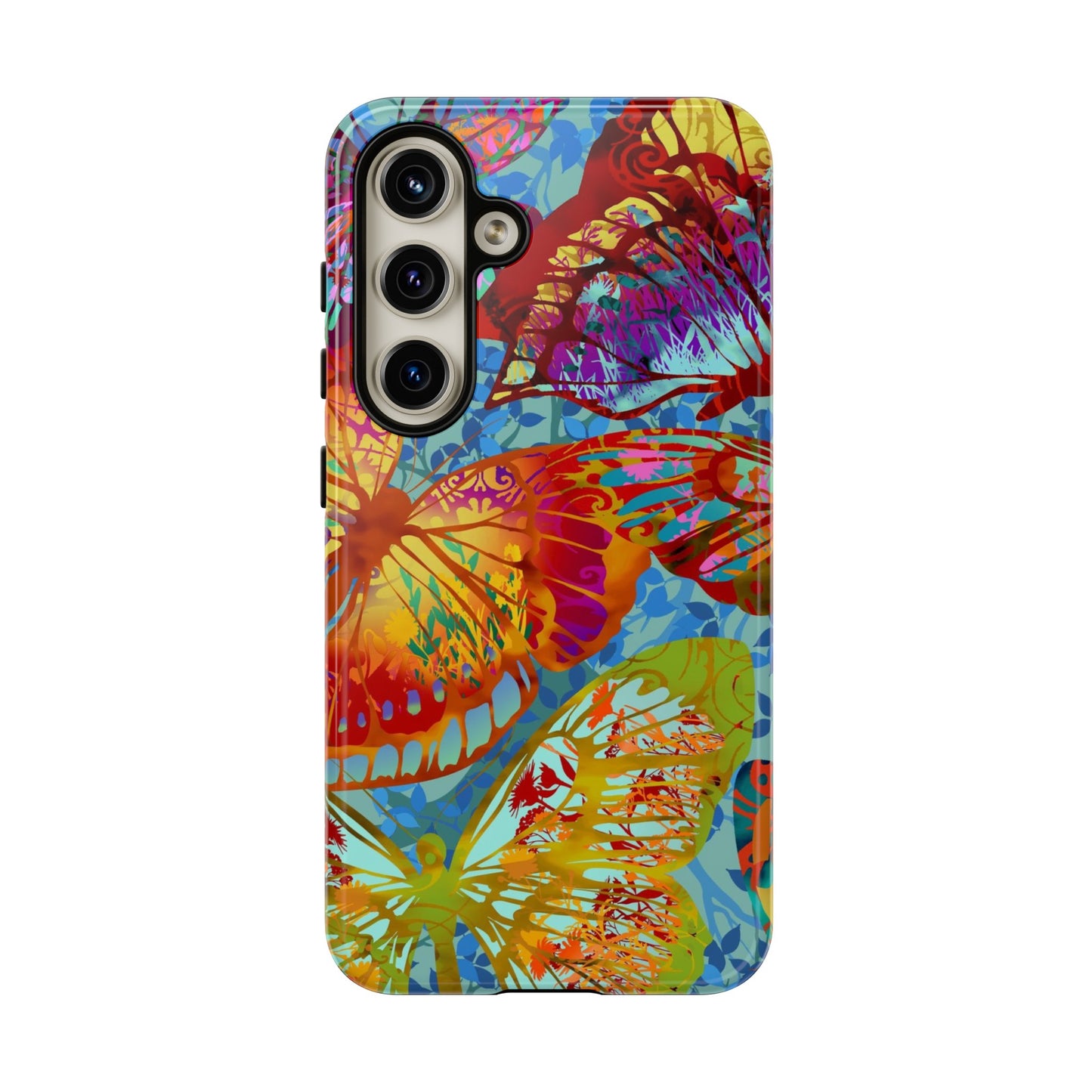 Samsung Galaxy Series Tough Case-Phone Case: Dreamscapes [Light Green Butterflies]