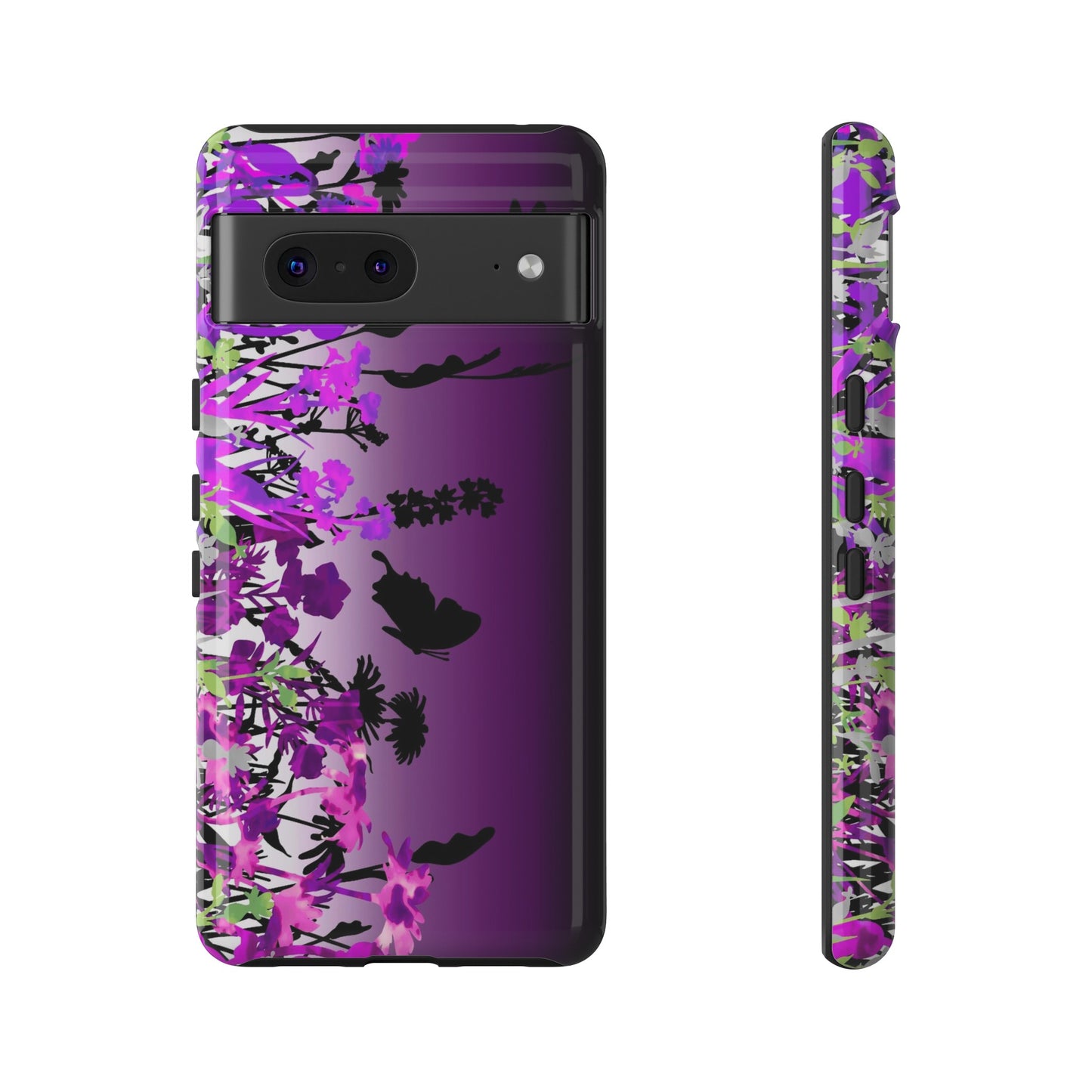 Android Google Pixel (Series) Tough Case-Phone Case:  Dreamscapes [Dark Purple Border]