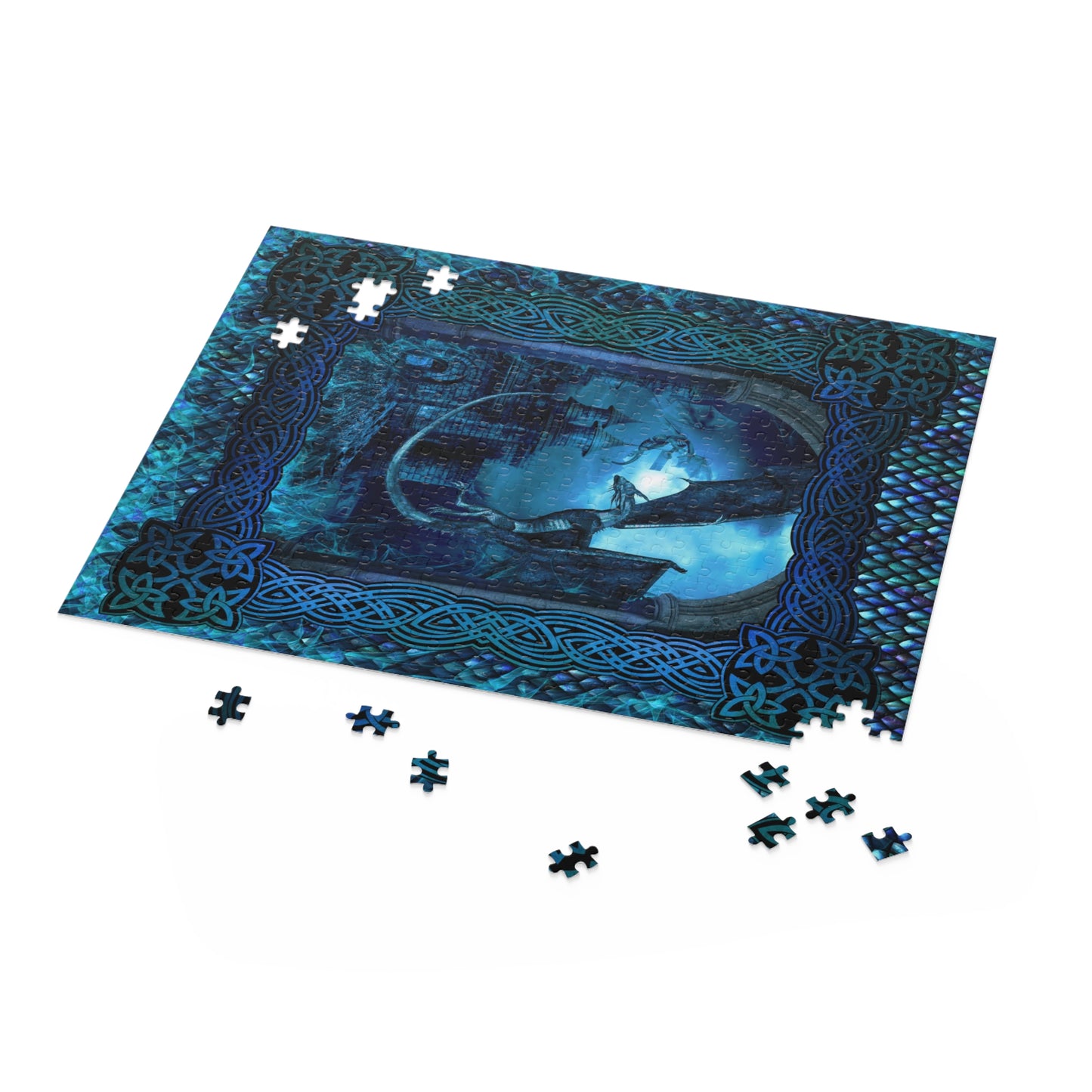 Jigsaw Puzzle (500 Pieces):  Dragons [Blue Panel]