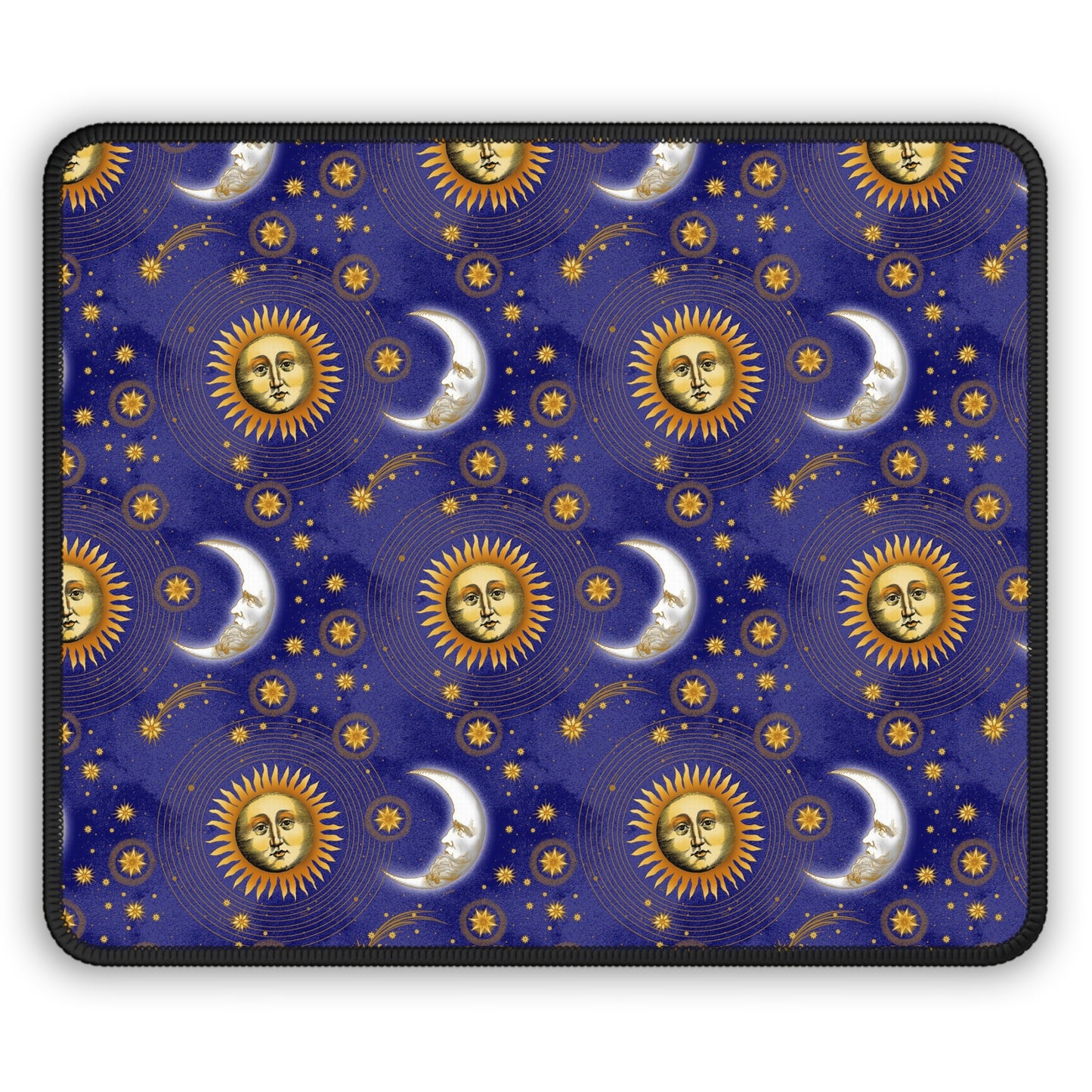 Mouse Pad-Gaming:  Celestial [Sun, Moon, Stars-Blue]