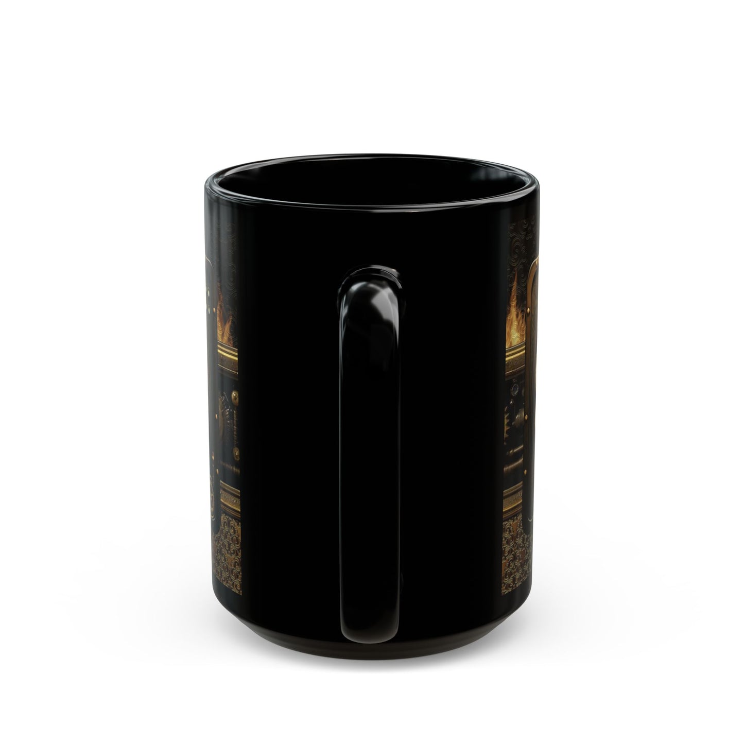 Black Mug-15oz:  "Dragons Steampunk" Panel