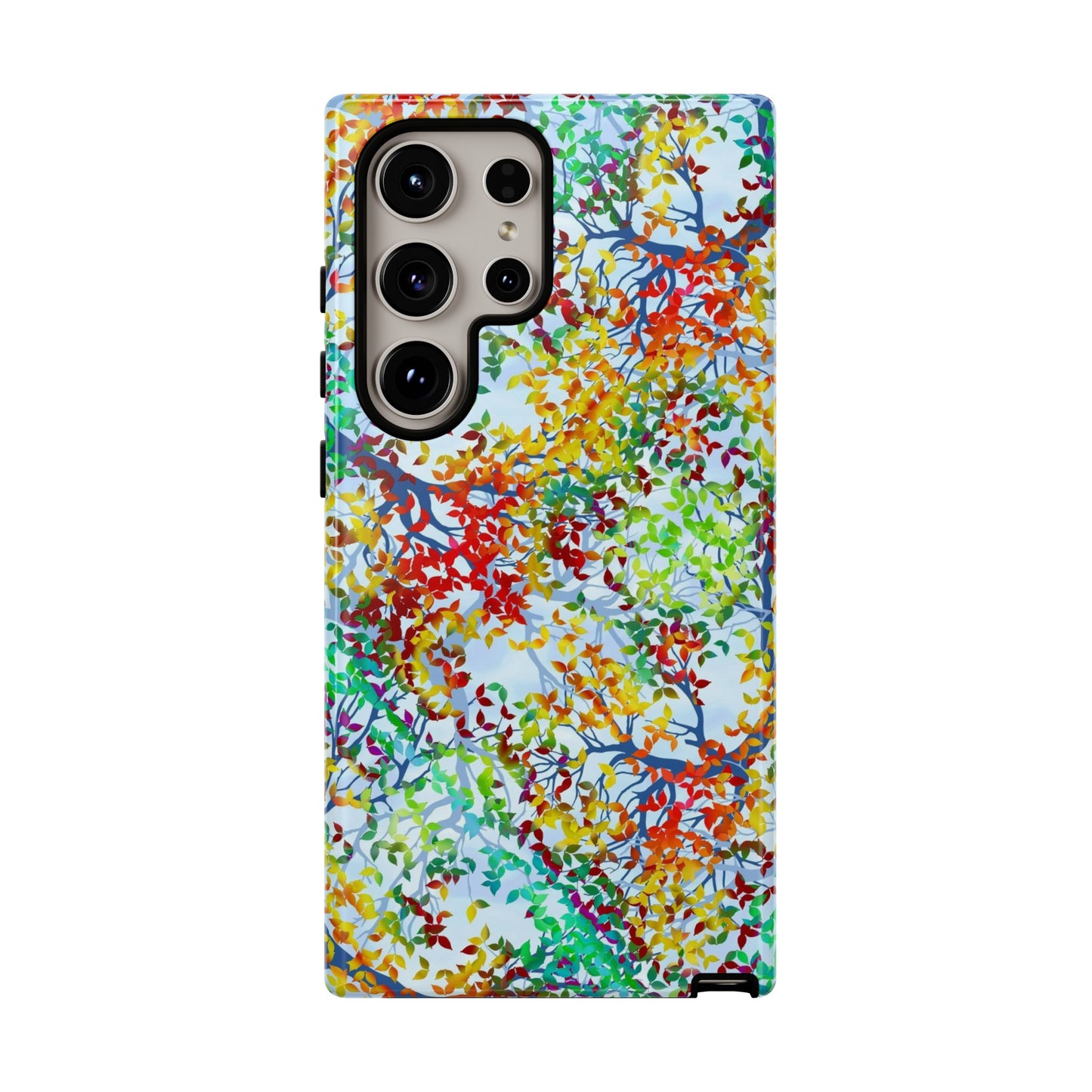 Samsung Galaxy Series Tough Case-Phone Case: Dreamscapes [Multi-Colored Leaves-Light]