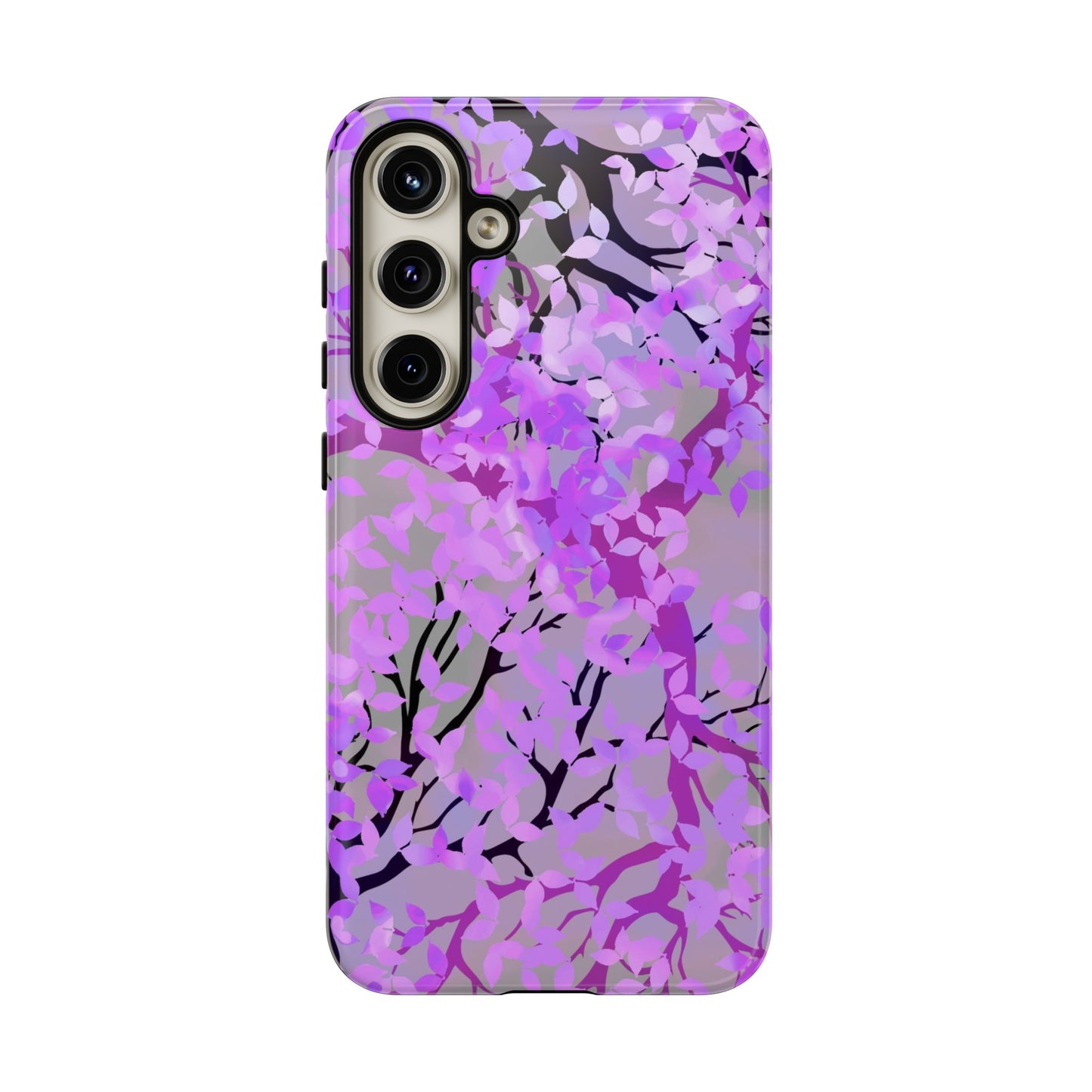 Samsung Galaxy Series Tough Case-Phone Case: Dreamscapes [Purple Leaves]