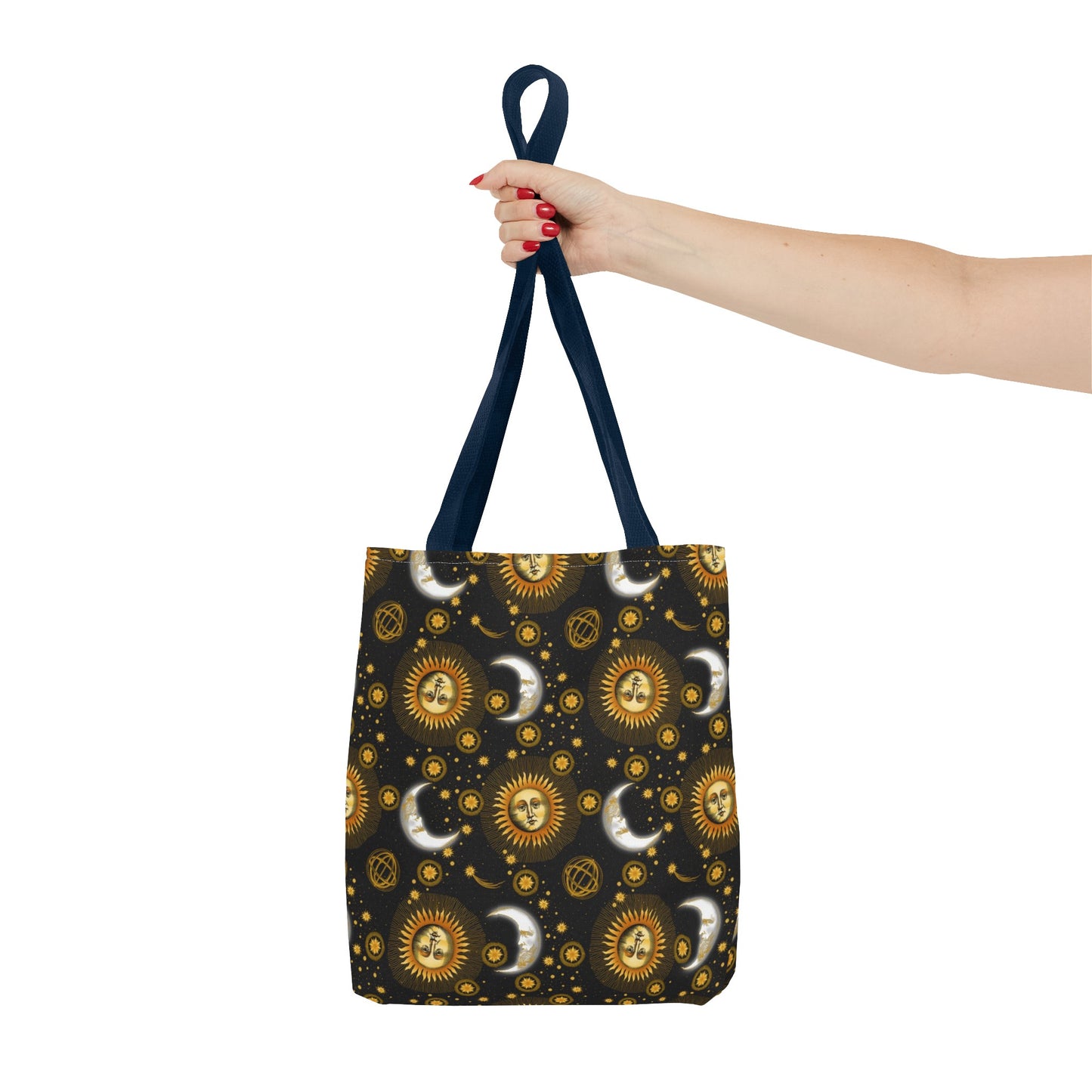 Tote Bag: Large:  ($24.23):  Celestial [Sun-Moon-Black]