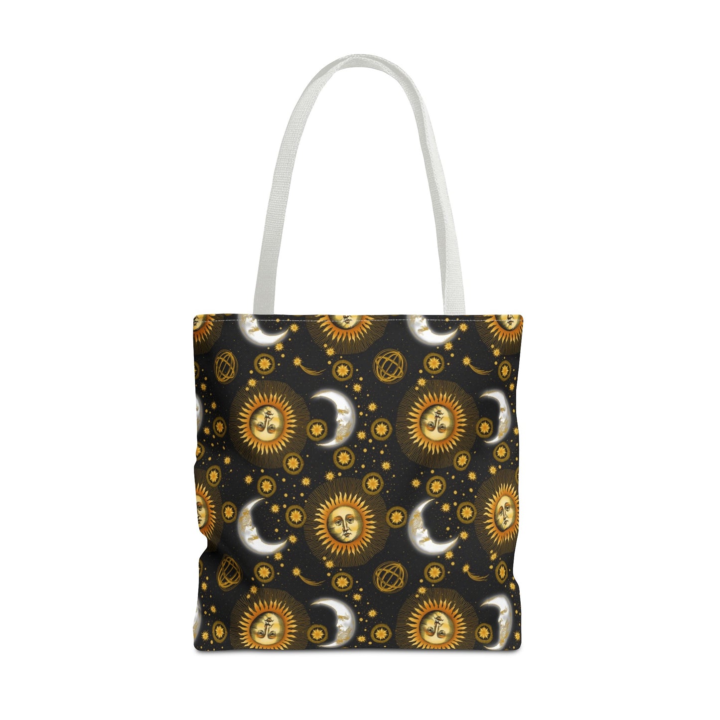 Tote Bag: Large:  ($24.23):  Celestial [Sun-Moon-Black]
