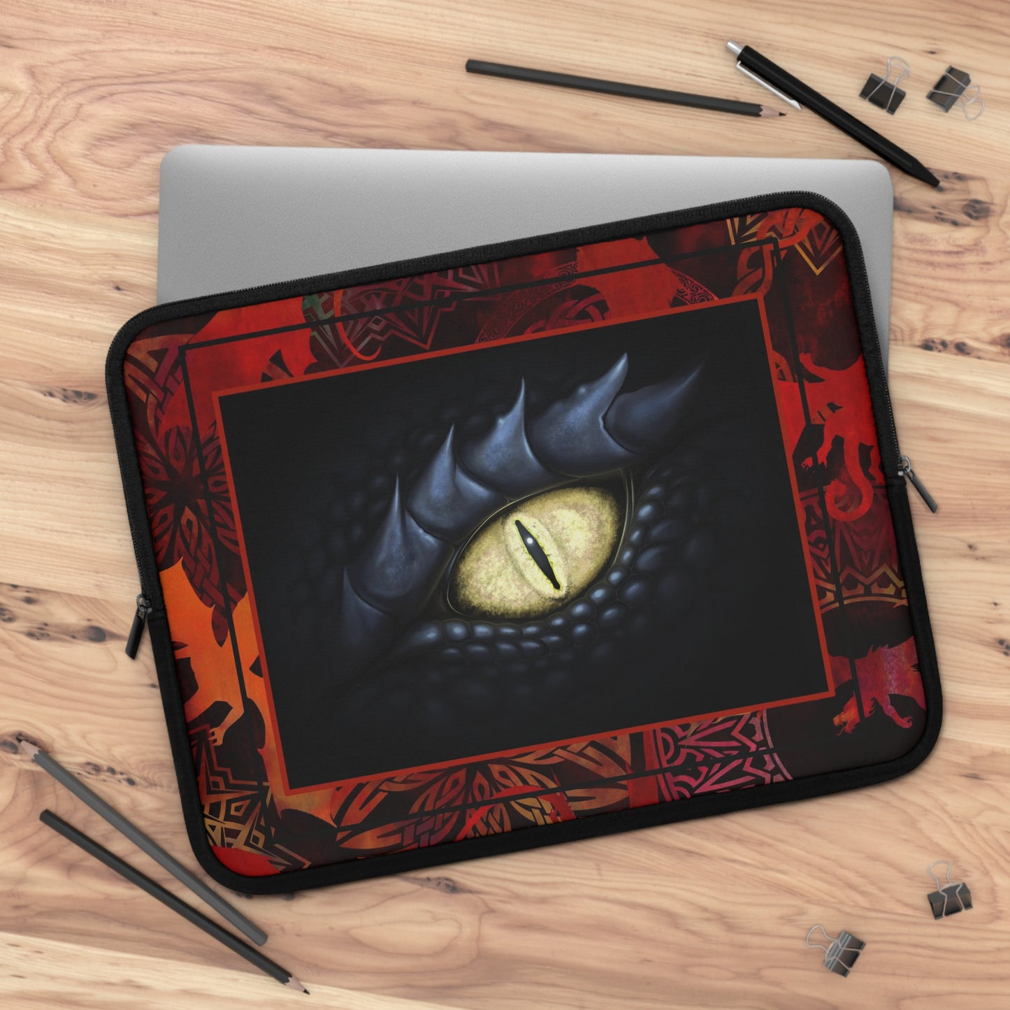 Laptop Sleeve  (Sizes:  13", 15", 17") Dragons - From In the Beginning Fabrics.