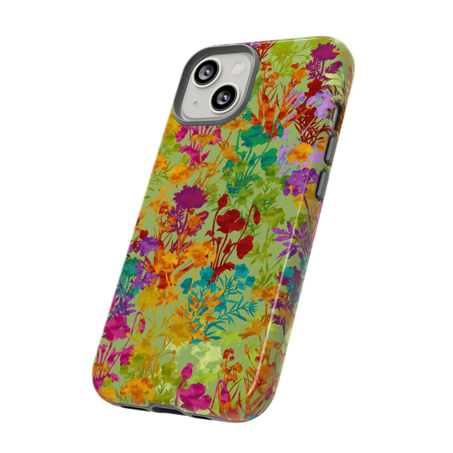 Apple I-Phone 14 (Series)-Tough Case-Phone Case:  Dreamscapes [Multi-Colored Flower-Yellow]
