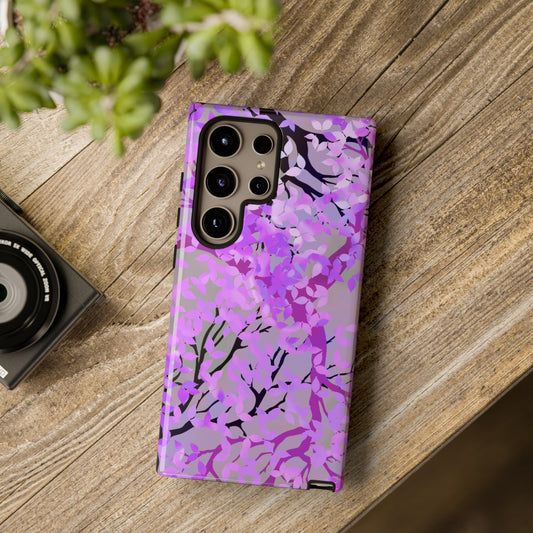 Samsung Galaxy Series Tough Case-Phone Case: Dreamscapes [Purple Leaves]