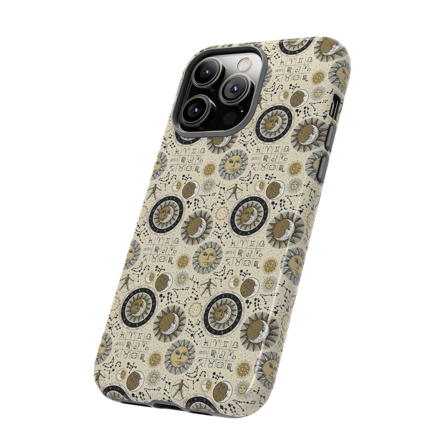Apple I-Phone 14 (Series)-Tough Case-Phone Case: The Sun, The Moon, And The Stars [Zodiac Symbols]