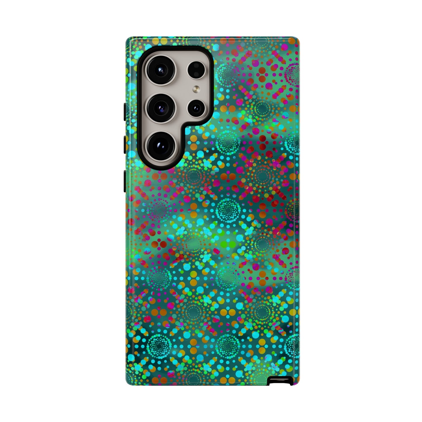 Samsung Galaxy Series Tough Case-Phone Case: Dreamscapes [Teal Green Kaleidoscope]