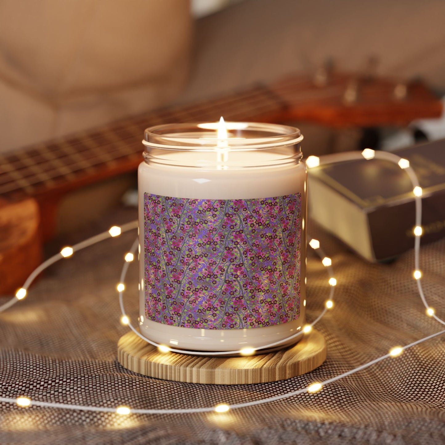 Scented Soy Candle:  Pastiche [Purple/Teal Tree Brach]