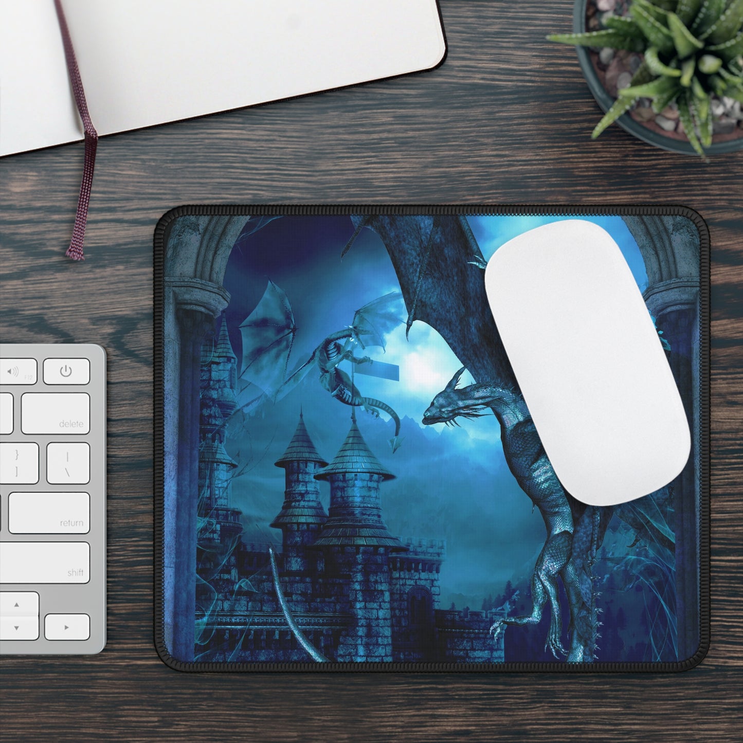 Mouse Pad-Gaming;  9x7:  Dragons [Blue Fury]