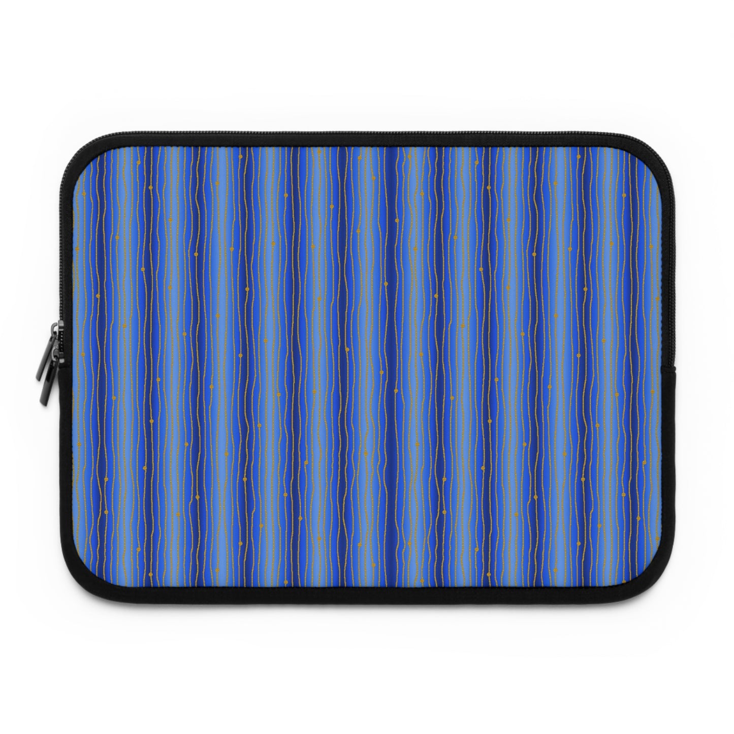 Laptop Sleeve:  Celestial [Blue-Gold Speck Stripe]