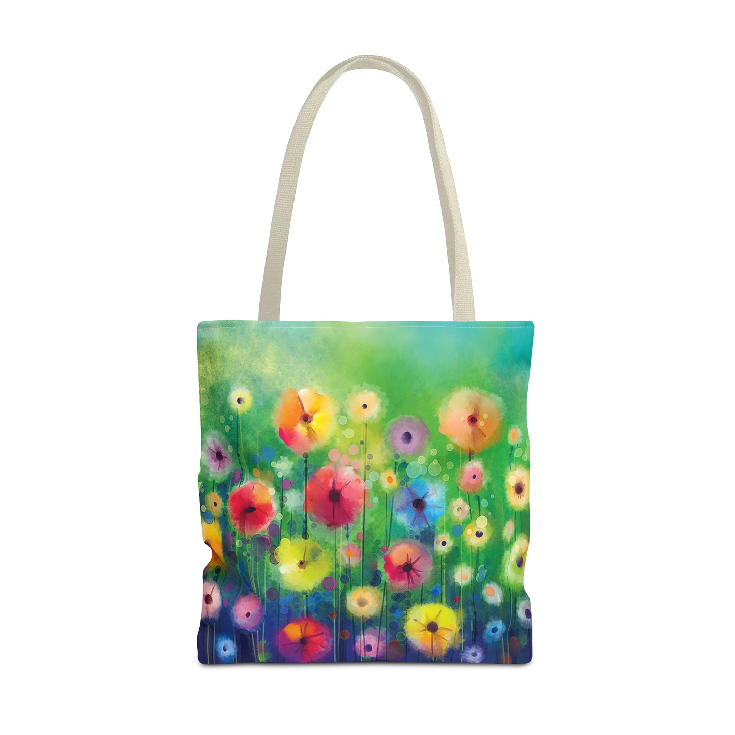 Tote Bag:  large-18x18;  "Year of Art" [Flowers in Field]