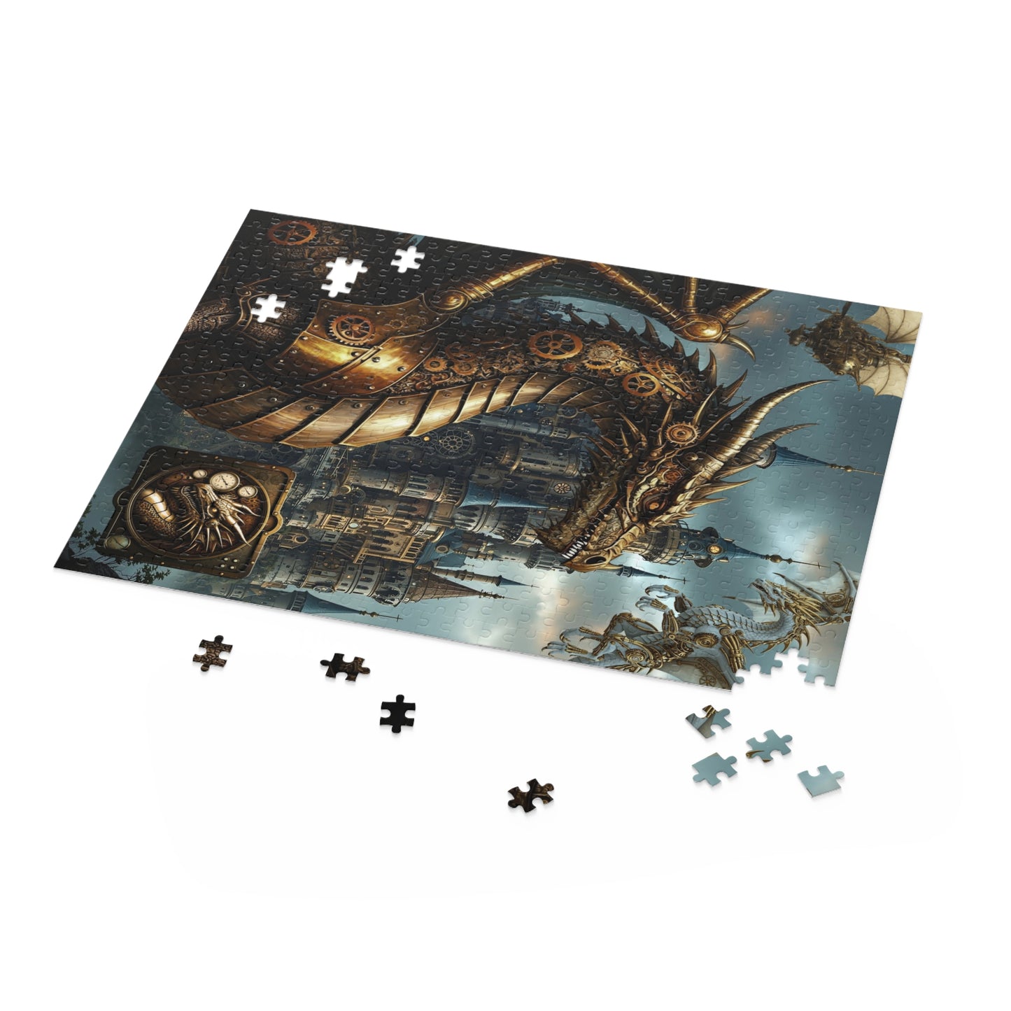Jigsaw Puzzle (500 Pieces):  Steampunk Dragons [Panel]