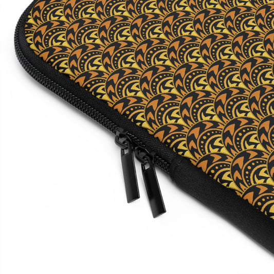 Laptop Sleeve :  Celestial [Gold/Black-Scallops]