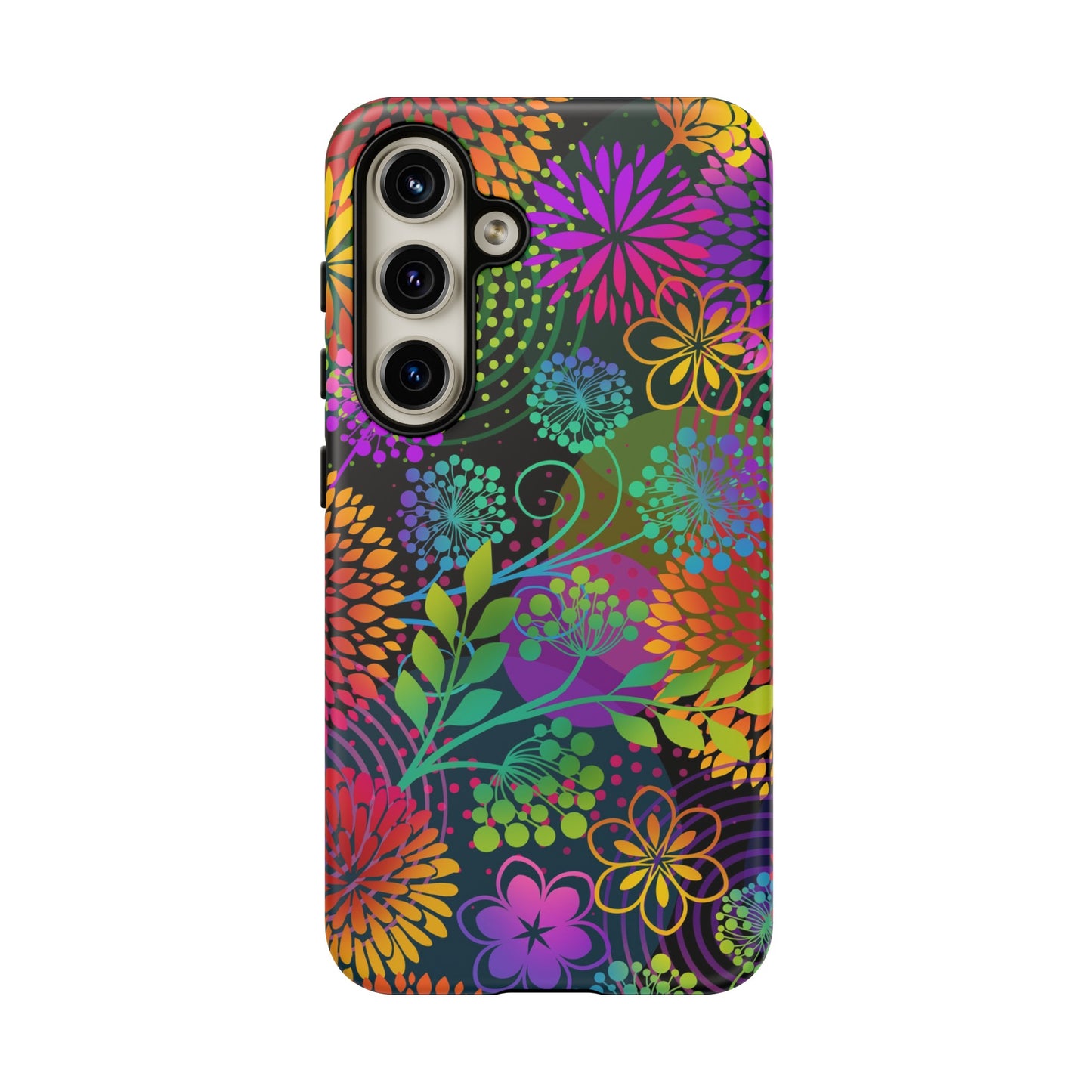 Samsung Galaxy Series Tough Case-Phone Case: Unusal Garden [Bright Flowers]