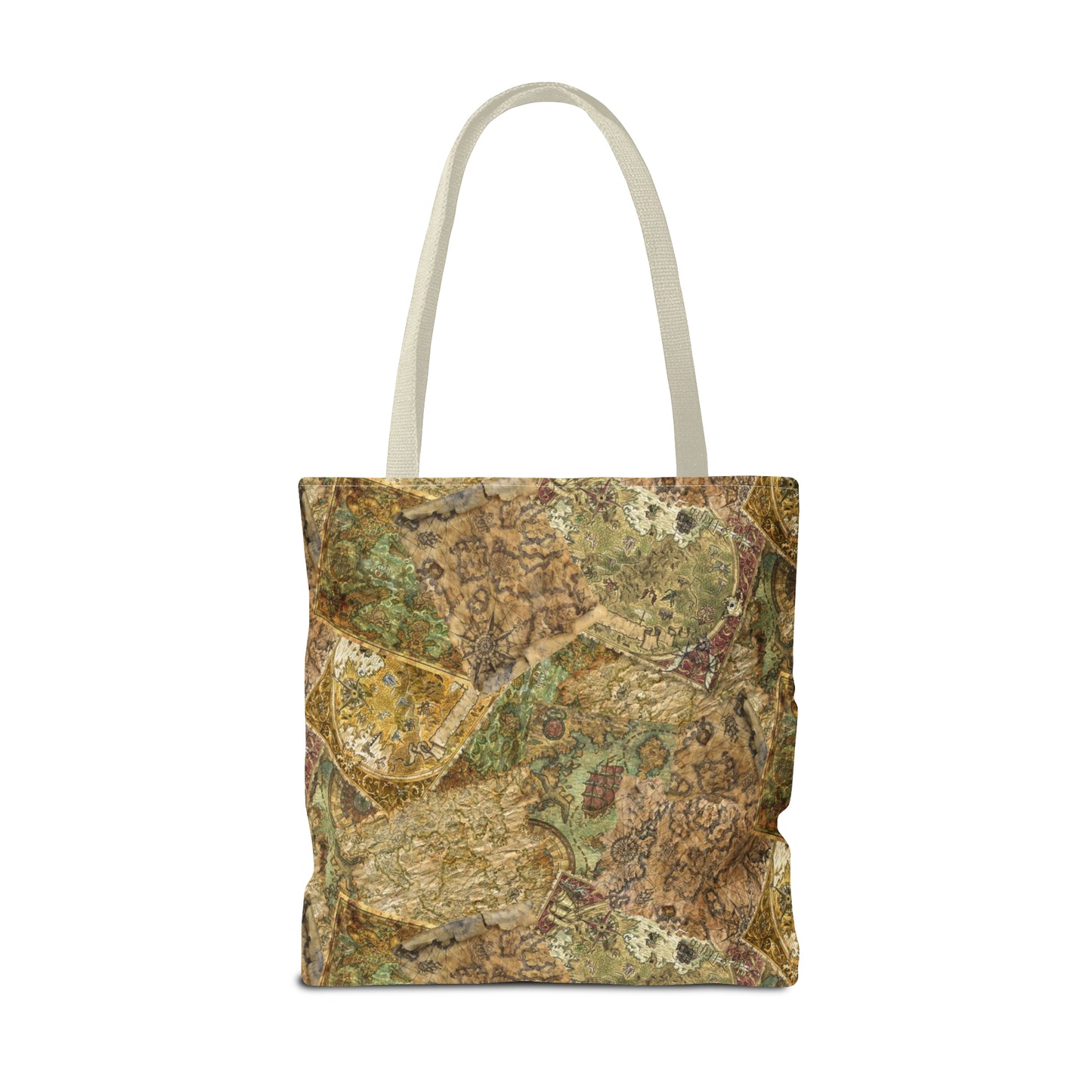 Tote Bag:  large-18x18;  "Legendary Journeys" [Maps-Panel]
