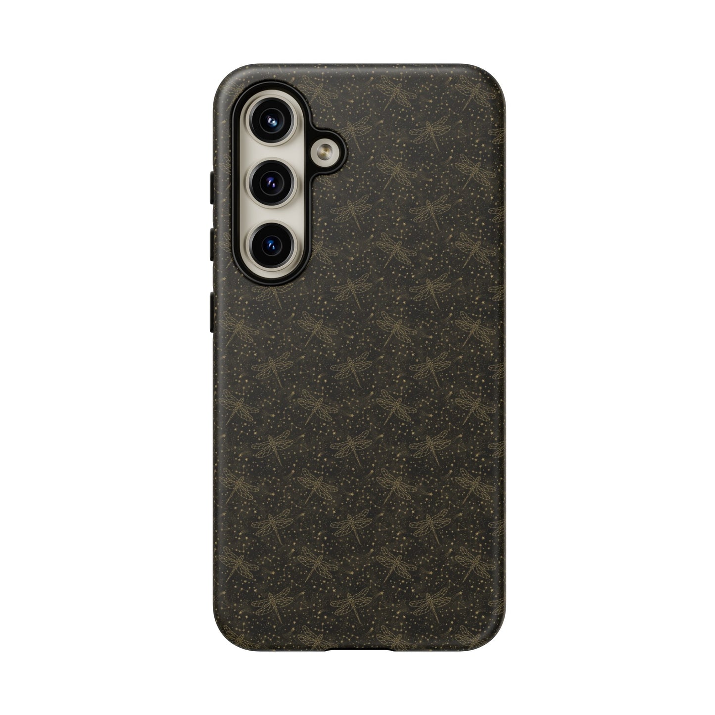 Samsung Galaxy Series Tough Case-Phone Case: The Sun, The Moon, And The Stars [Gold Dragonflies]