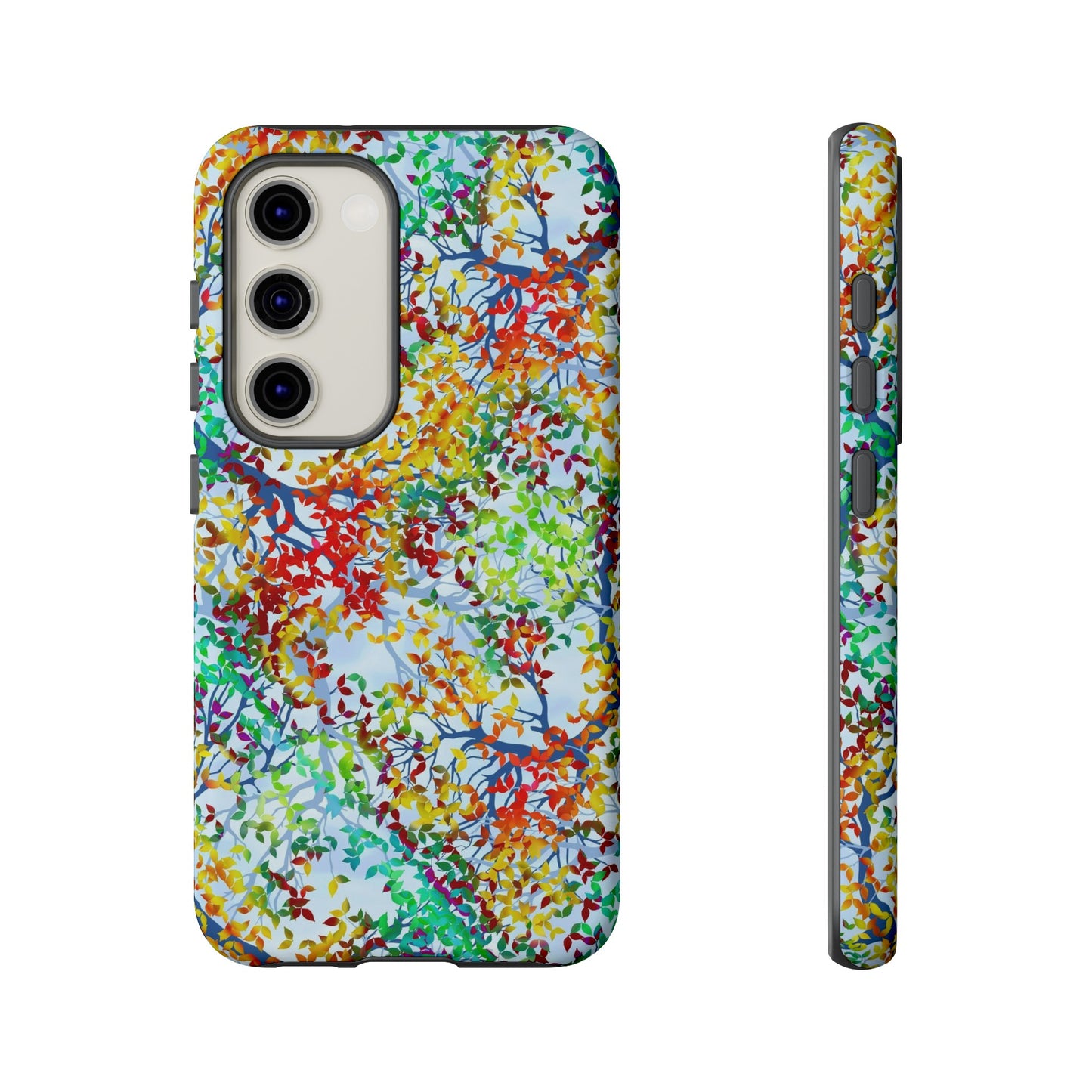 Samsung Galaxy Series Tough Case-Phone Case: Dreamscapes [Multi-Colored Leaves-Light]