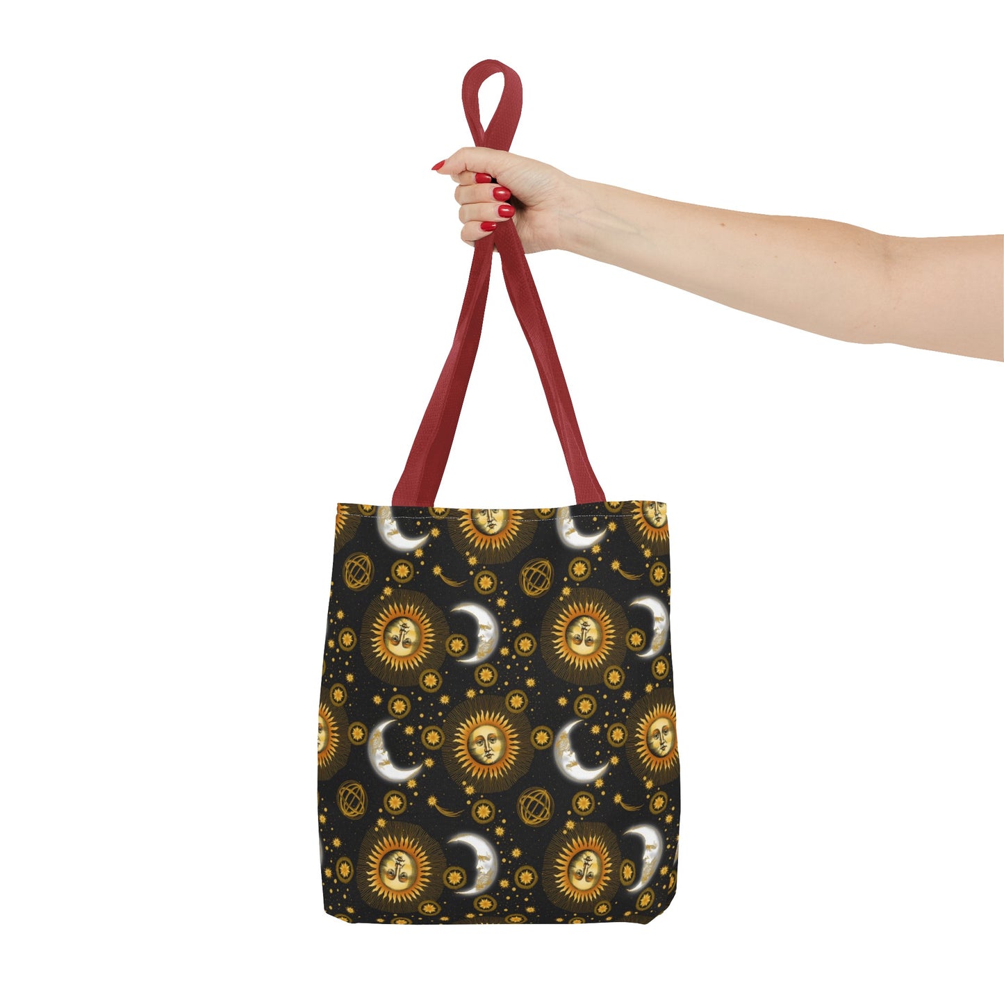 Tote Bag: Large:  ($24.23):  Celestial [Sun-Moon-Black]