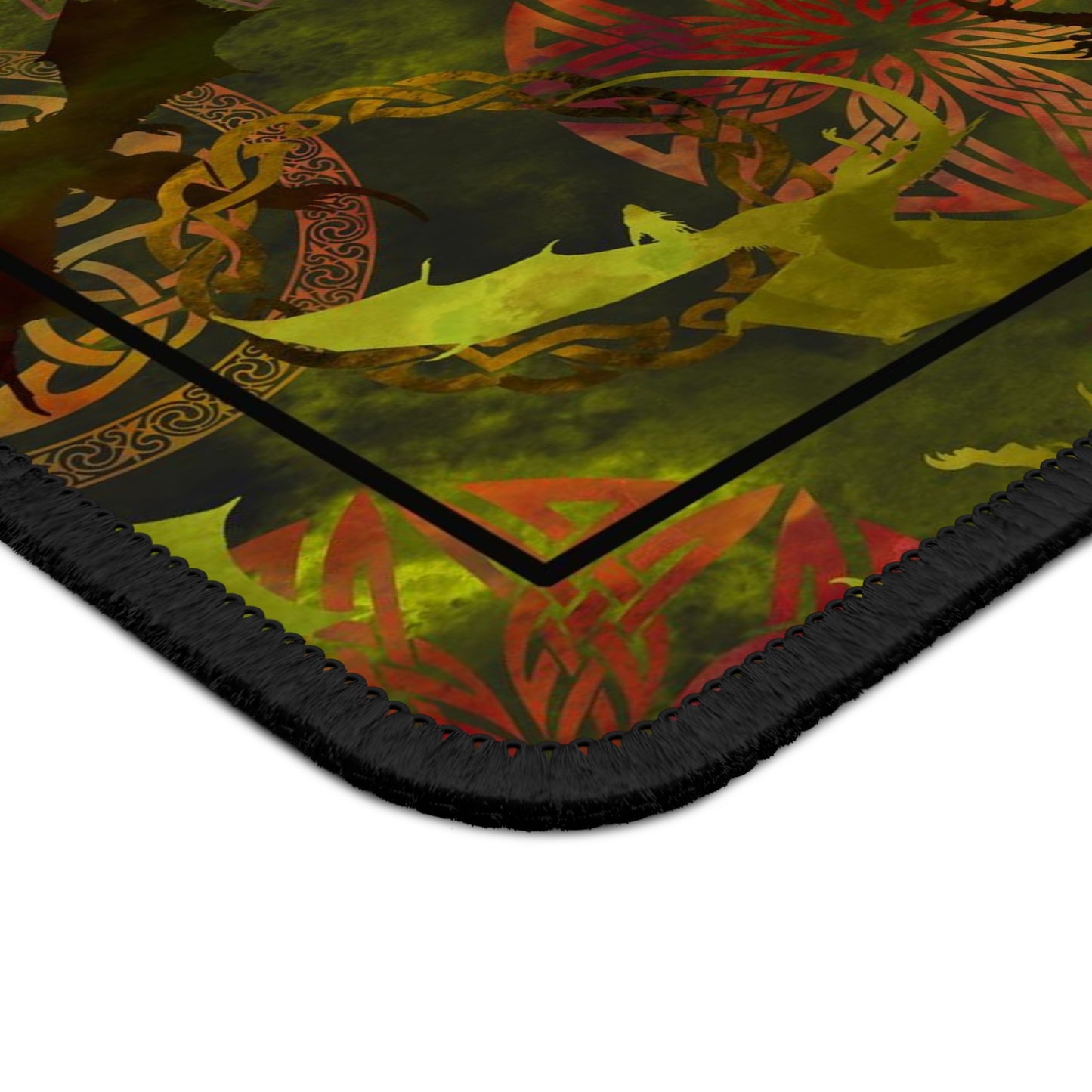 Mouse Pad-Gaming;  9x7 - "Dragons" [Green Panel]