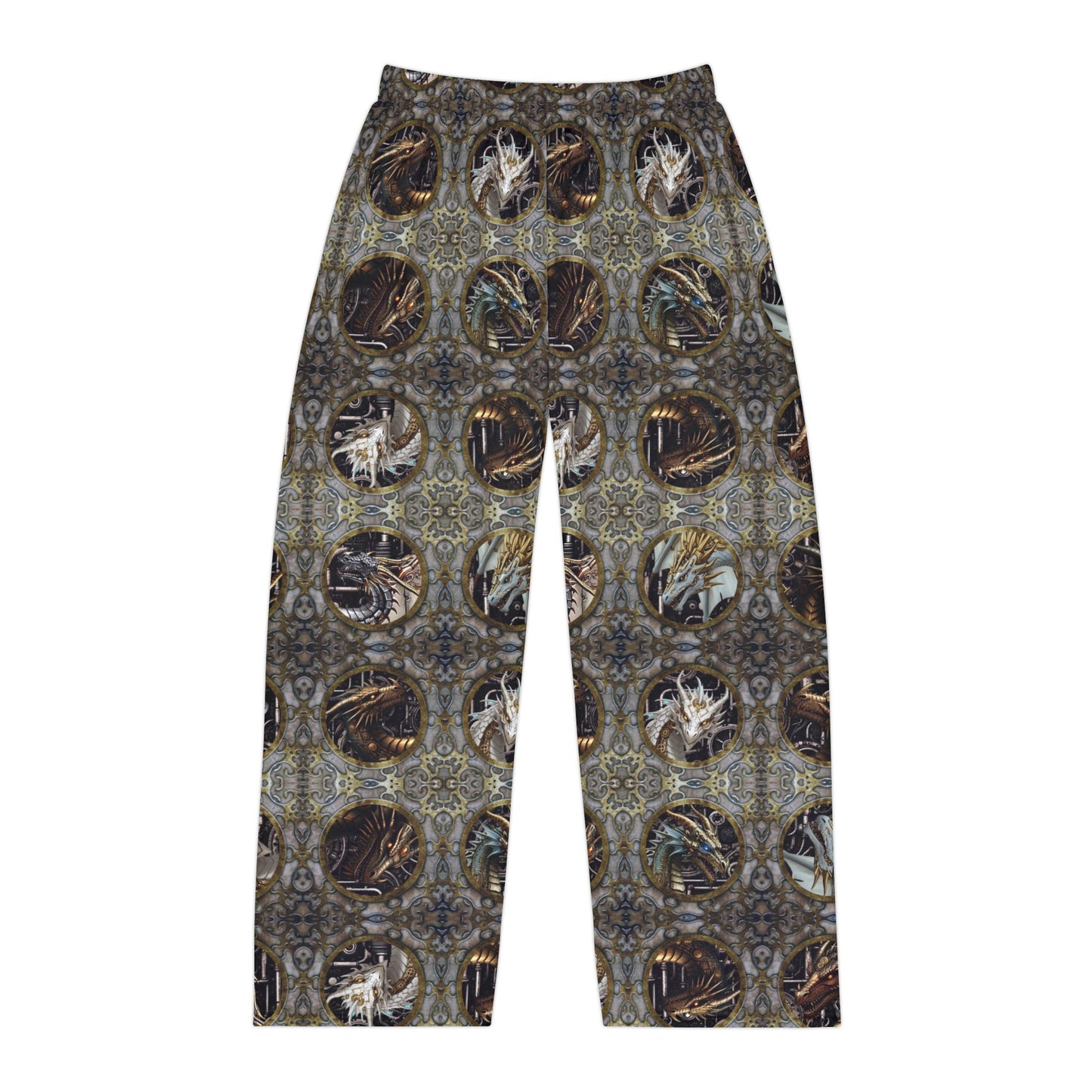 Pajama Pants:  "Steampunk Dragons" [Silver]