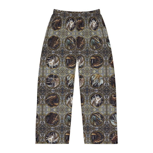 Pajama Pants:  "Steampunk Dragons" [Silver]