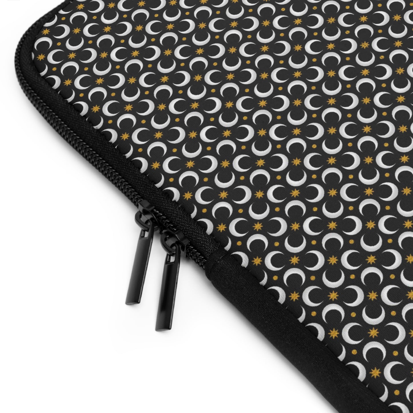Laptop Sleeve:   Celstial [Black Moon and Gold Stars]