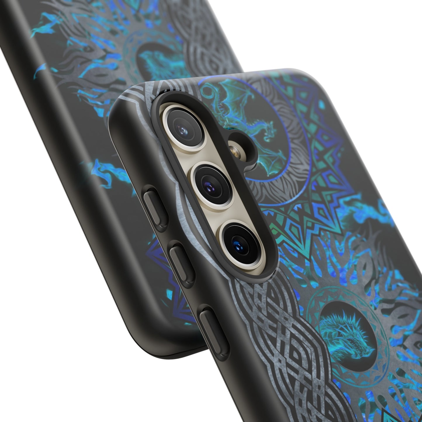 Samsung Galaxy Series Tough Case-Phone Case: Dragons [Blue Fury]