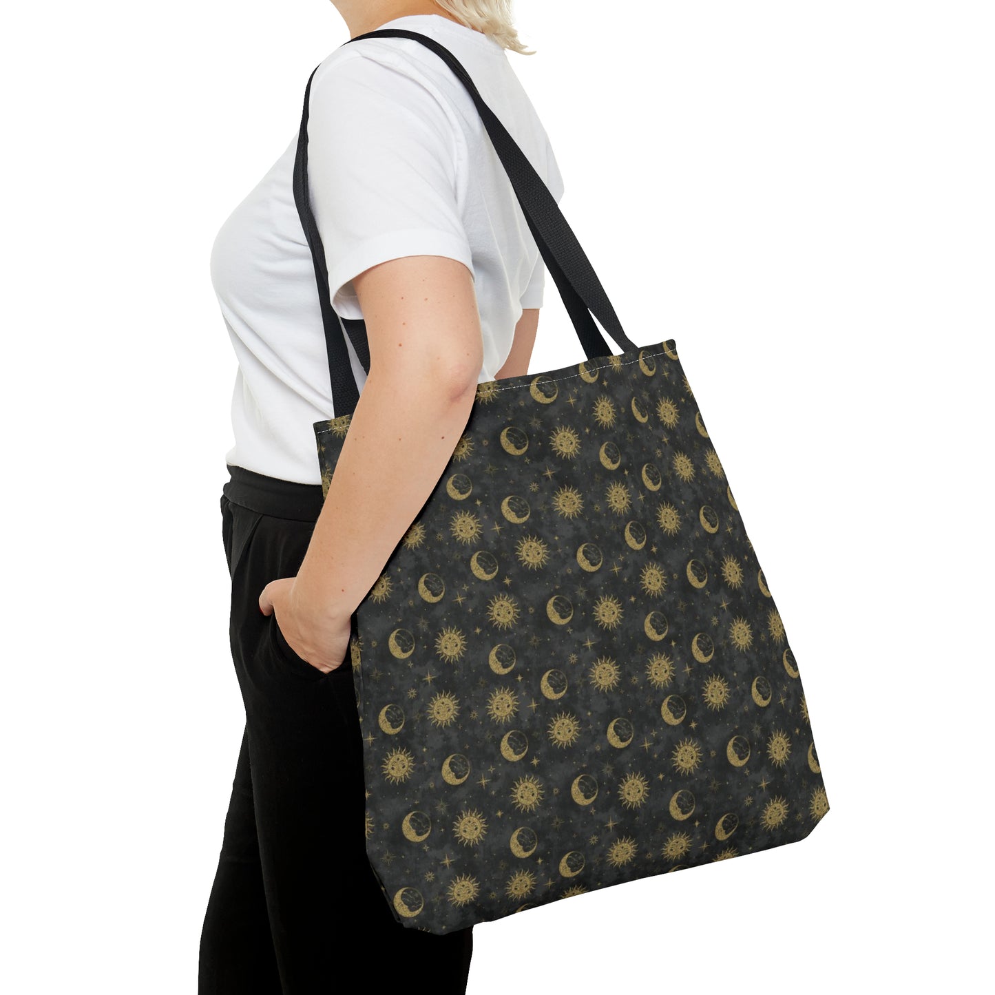 Tote Bag:  large-18x18;  "The Sun, The Moon, And The Stars"