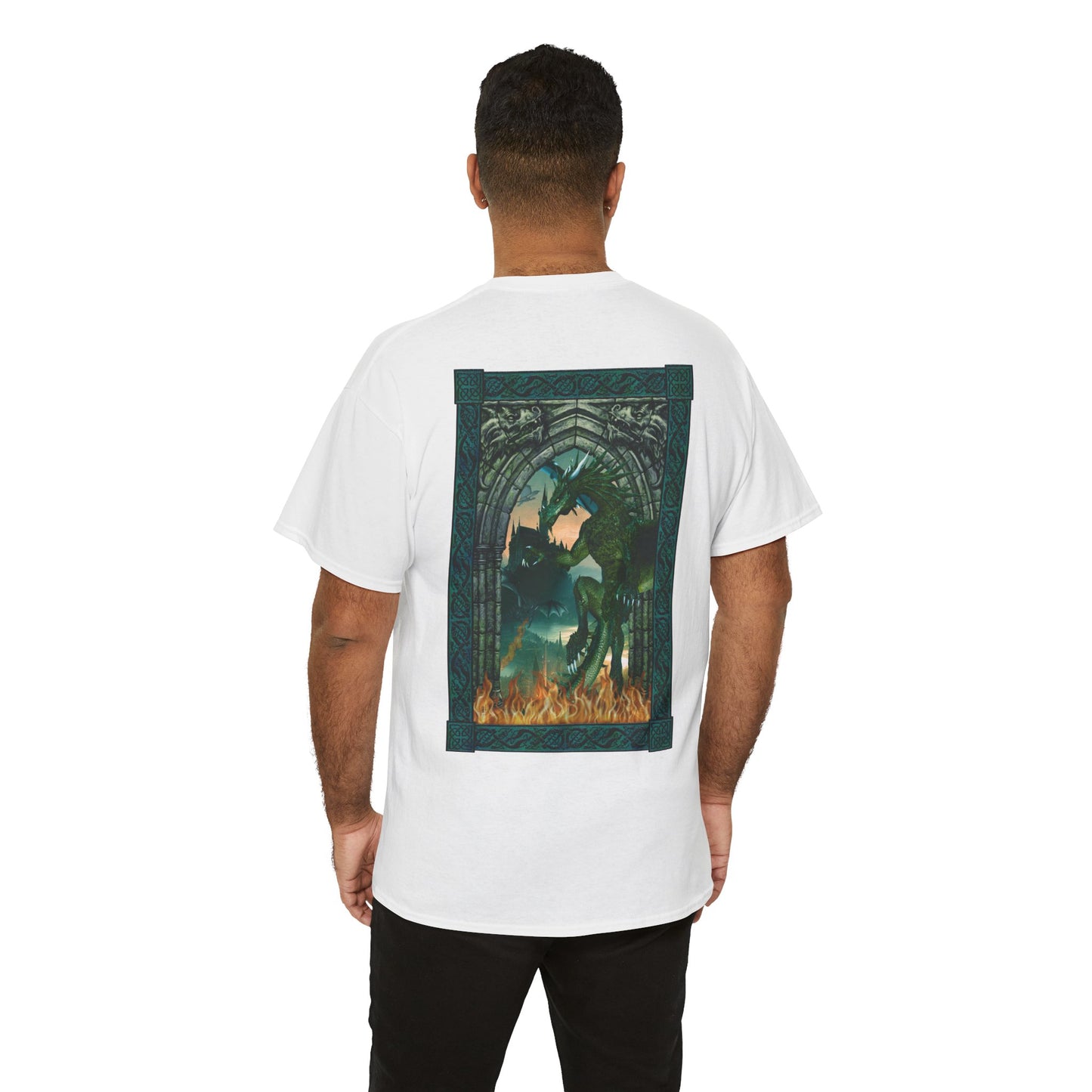 Dragon Eye Graphic Tee — "Dragons: Emerald Reign" Fantasy T‑Shirt