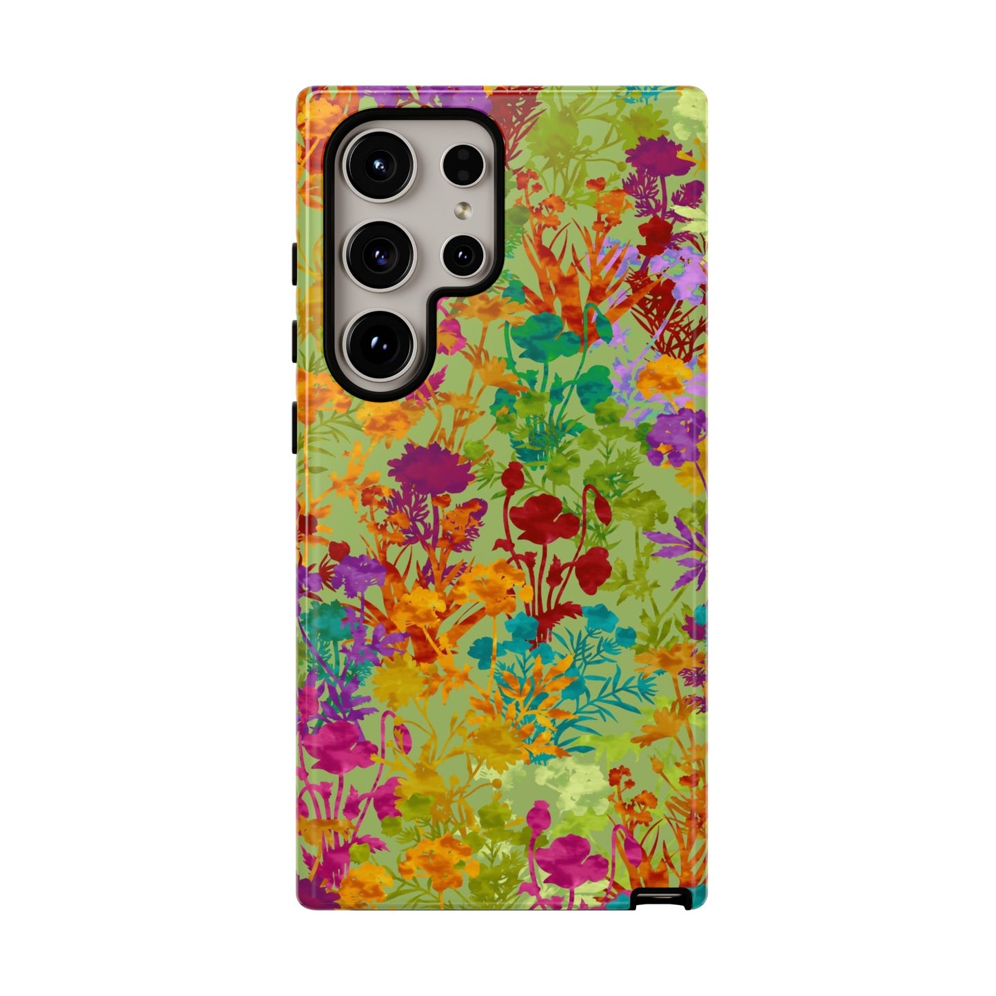 Samsung Galaxy Series Tough Case-Phone Case: Dreamscapes [Multi-Colored Flowers-Yellow]