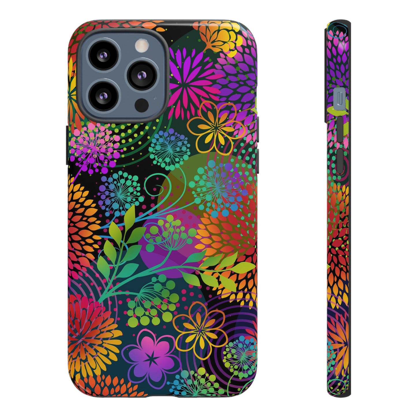 Apple I-Phone 13 (Series)-Tough Case-Phone Case:  Unusual Garden [Bright Flowers]