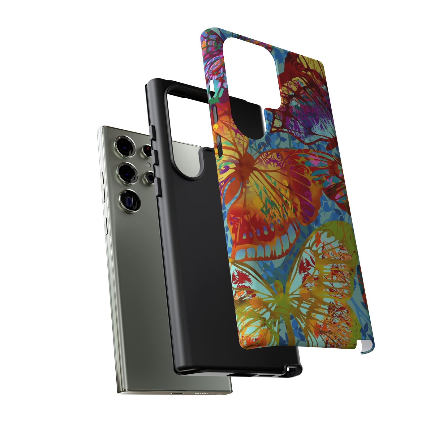 Samsung Galaxy S23 - Tough Phone Case: Dreamscapes [Green Butterflies]