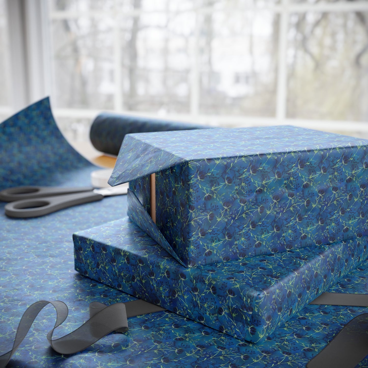 Wrapping Paper:  Dreamscapes [Generic Blue Flowers]