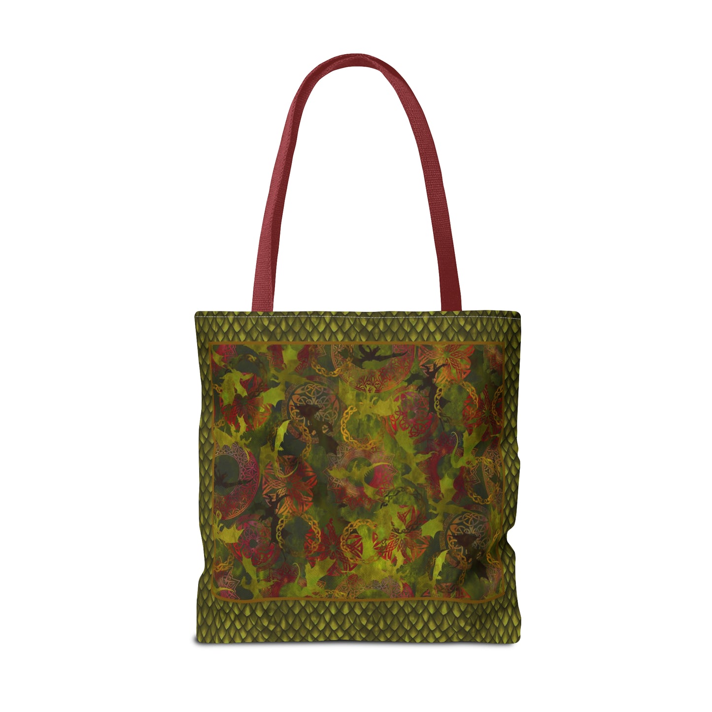 Tote Bag:  large-18x18;  "Dragons" [Green Scalesl]