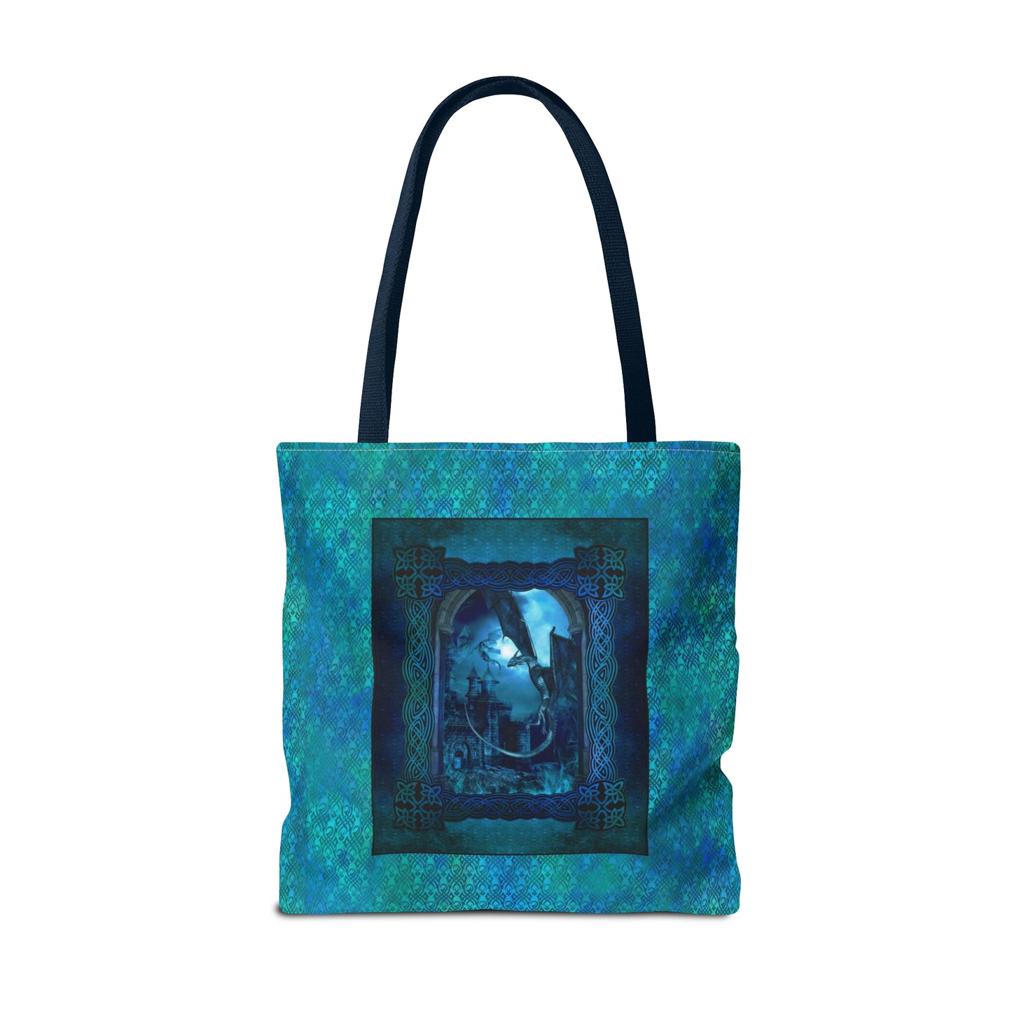 Tote Bag:  large-18x18;  "Dragons" [Blue Fury Panel]