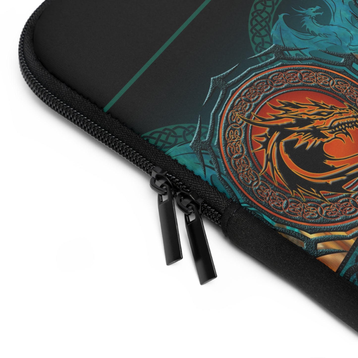 Laptop Sleeve  (Multiple Sizes): Emerald Dragons [Dragon Border]
