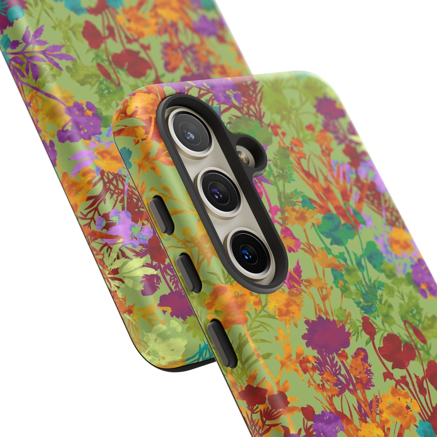 Samsung Galaxy Series Tough Case-Phone Case: Dreamscapes [Multi-Colored Flowers-Yellow]