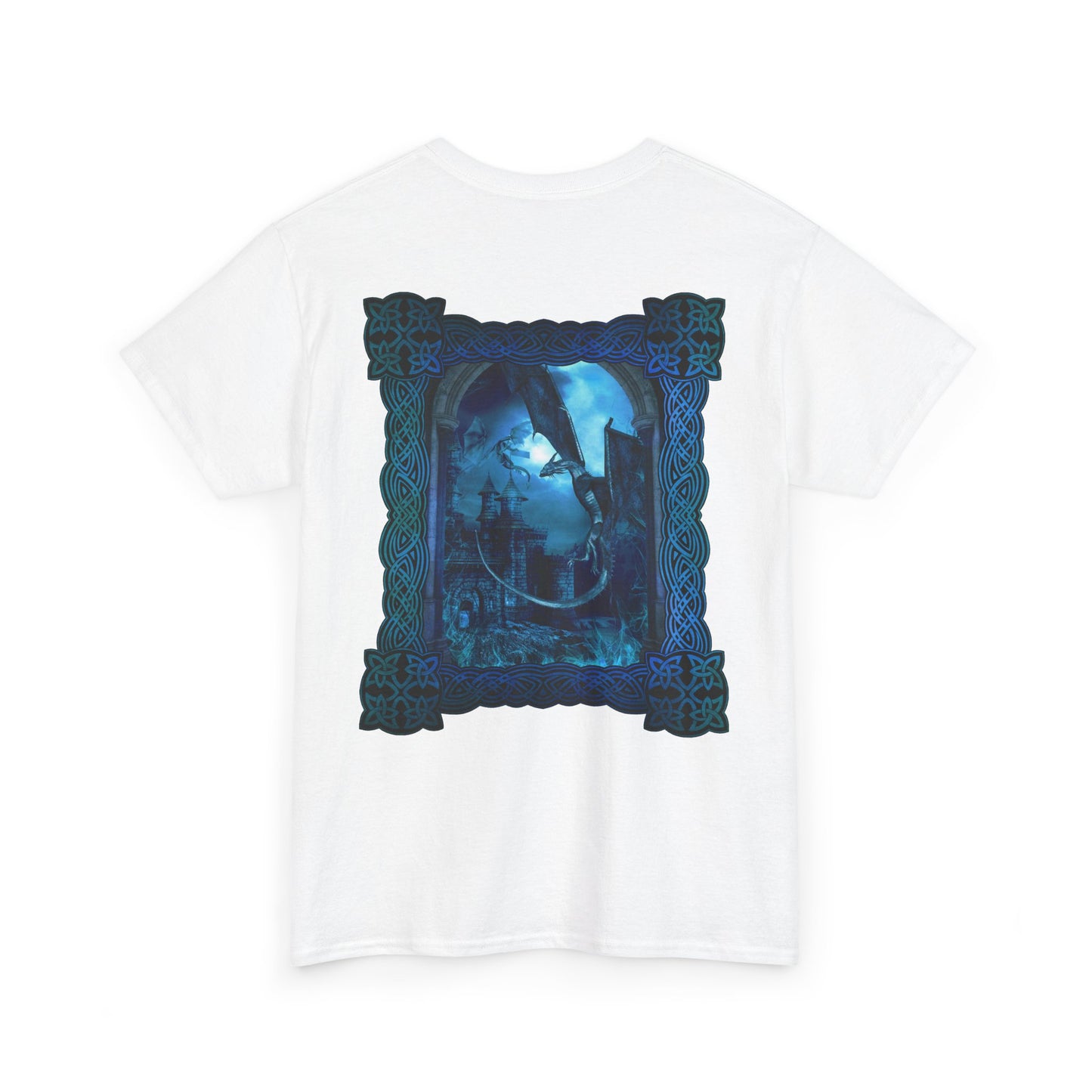 Cotton Tee-Shirt:  Dragons [Blue Fury]