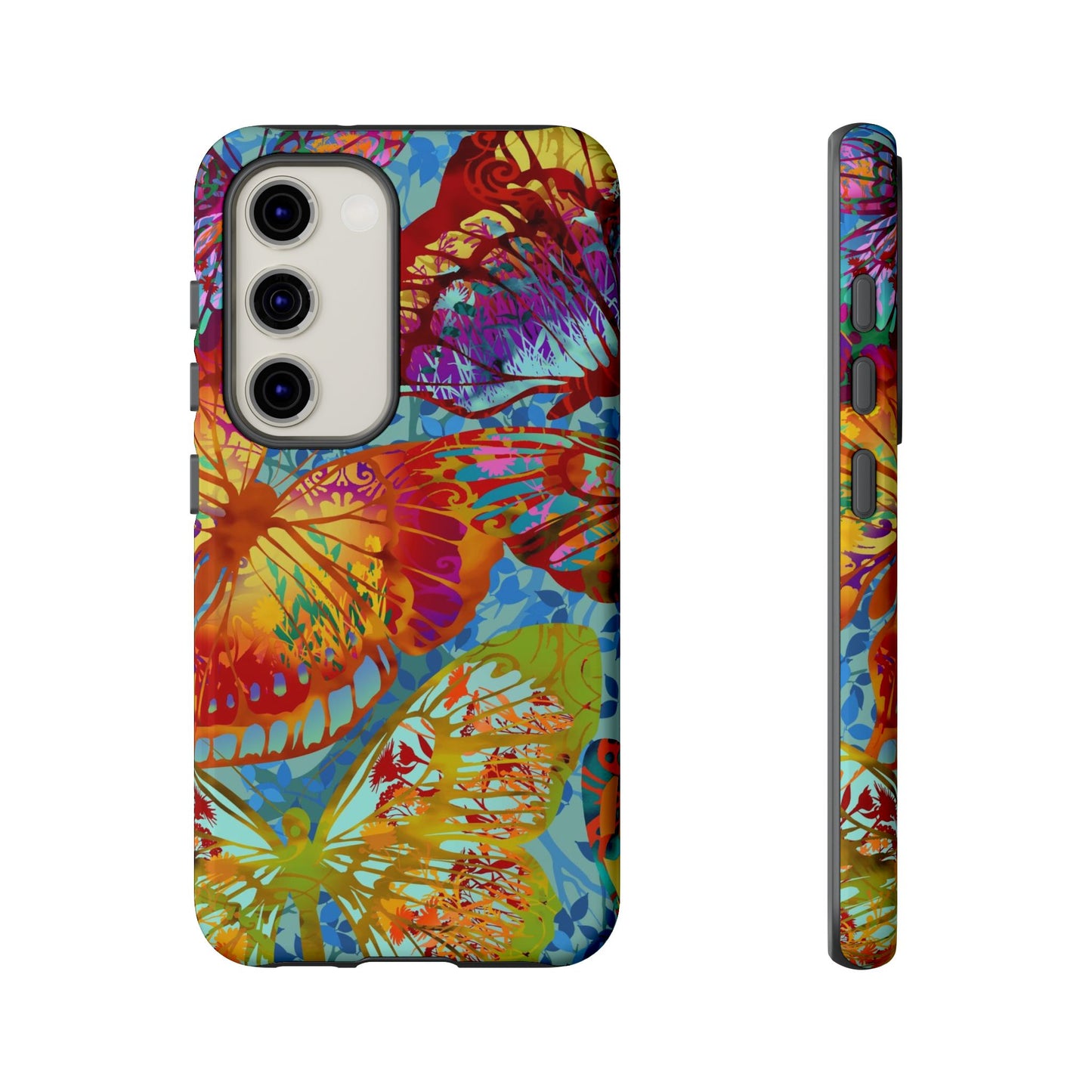 Samsung Galaxy S23 - Tough Phone Case: Dreamscapes [Green Butterflies]