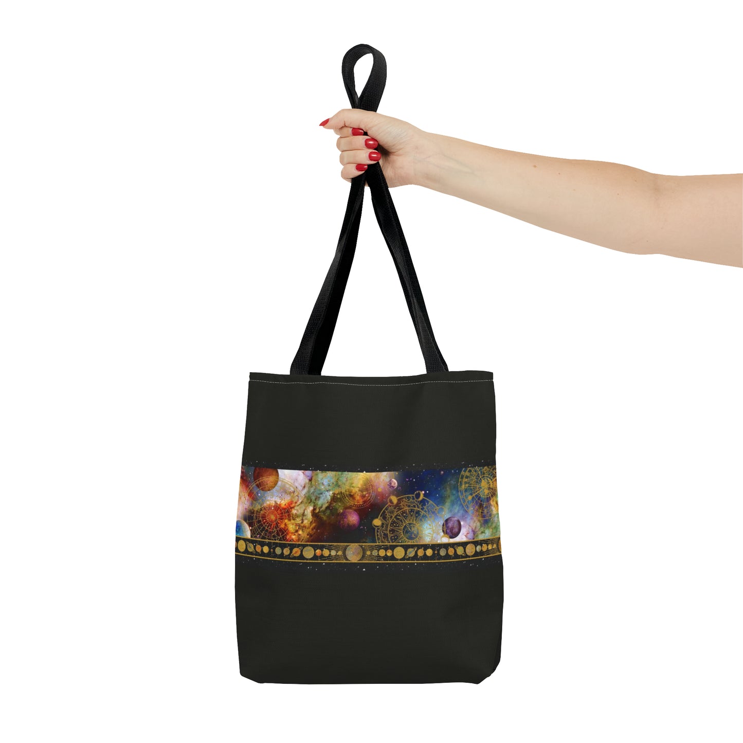 Tote Bag:  large-18x18;  "Cosmos" [Planets Border]