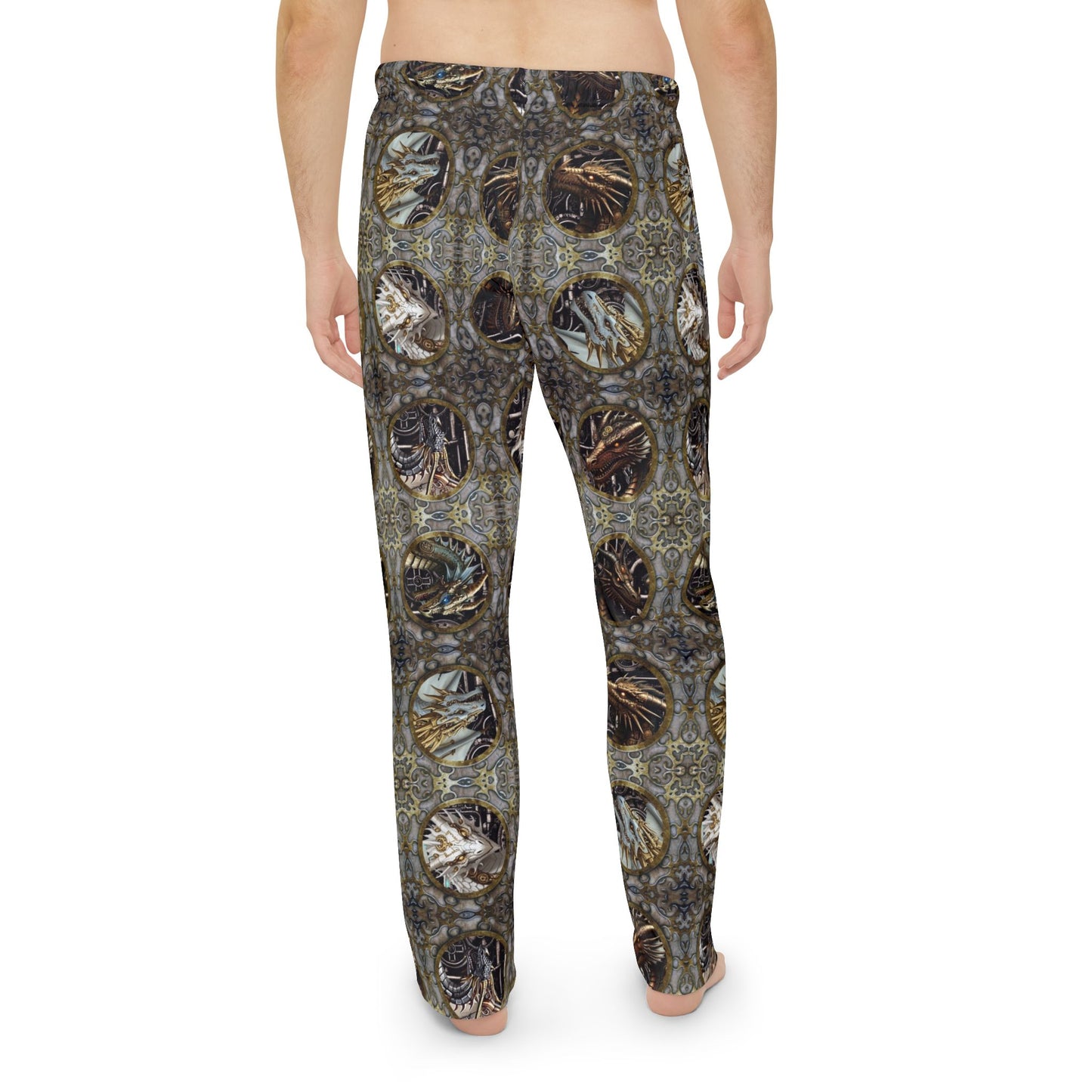 Pajama Pants:  "Steampunk Dragons" [Silver]