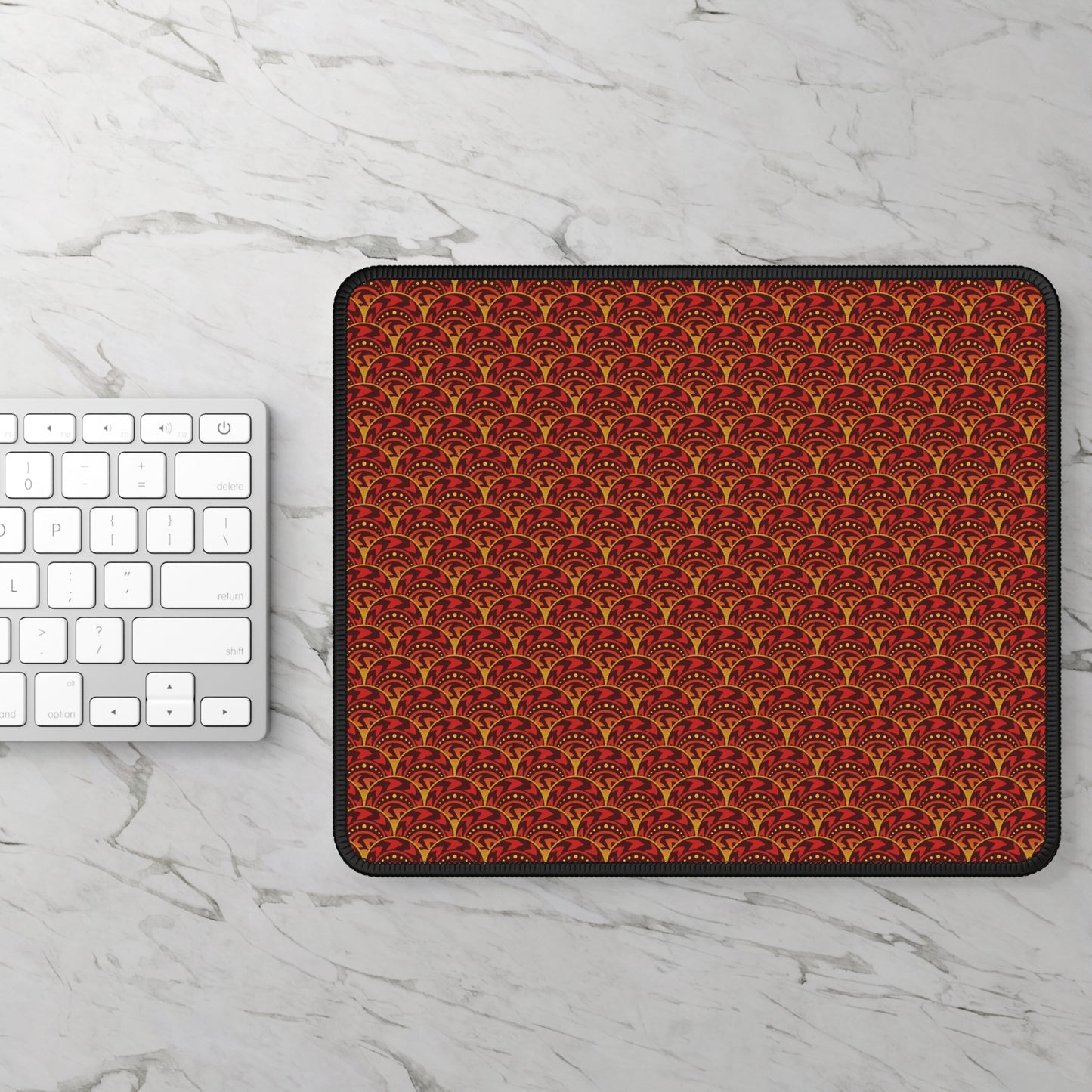 Mouse Pad-Gaming;  9x7:  Celestial [Blue/Orange Scallops]