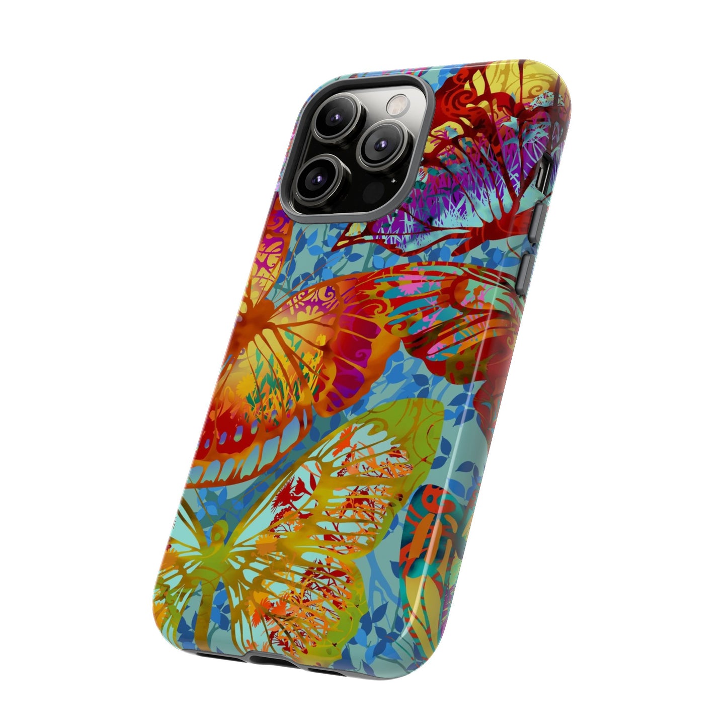 Apple I-Phone 14 (Series)-Tough Case-Phone Case:  Dreamscapes [Light Blue Butterflies]