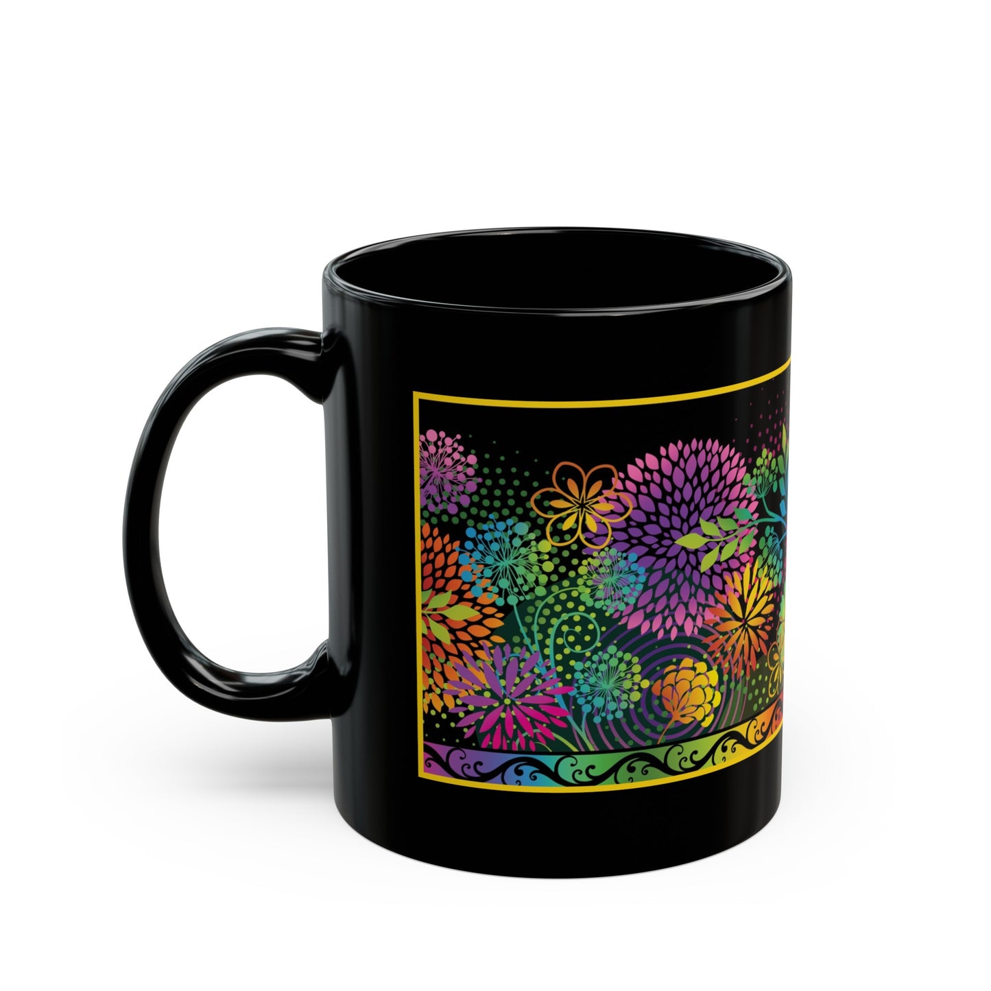 Ceramic Mug (11oz.):  Unusual Gardens [Flower Border]