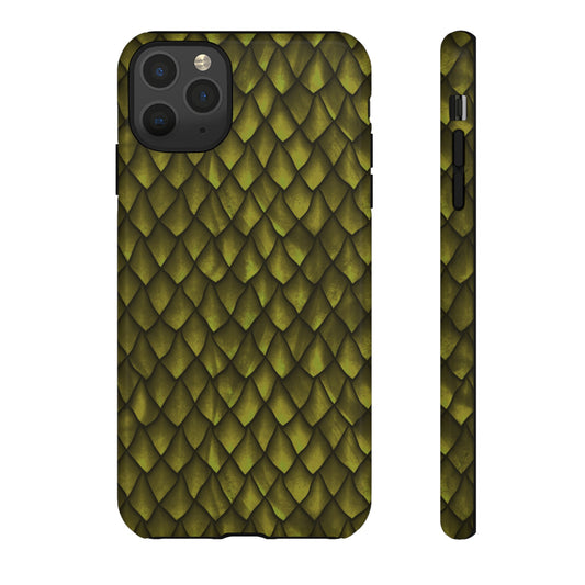 Apple I-Phone 11 (Series) Tough Case-Phone Case: Dragons [Green Scales]